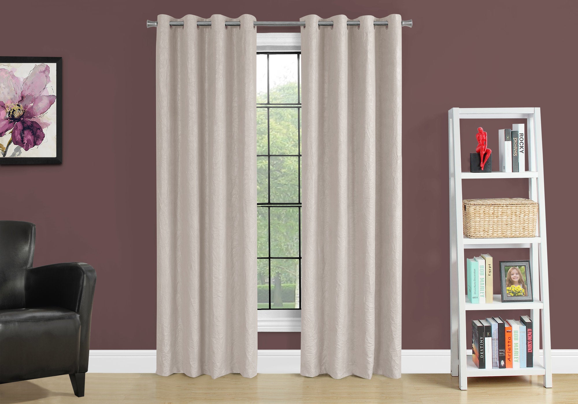 Francine - Curtain Panel 2pcs Set 54"W X 84"L Room Darkening Grommet