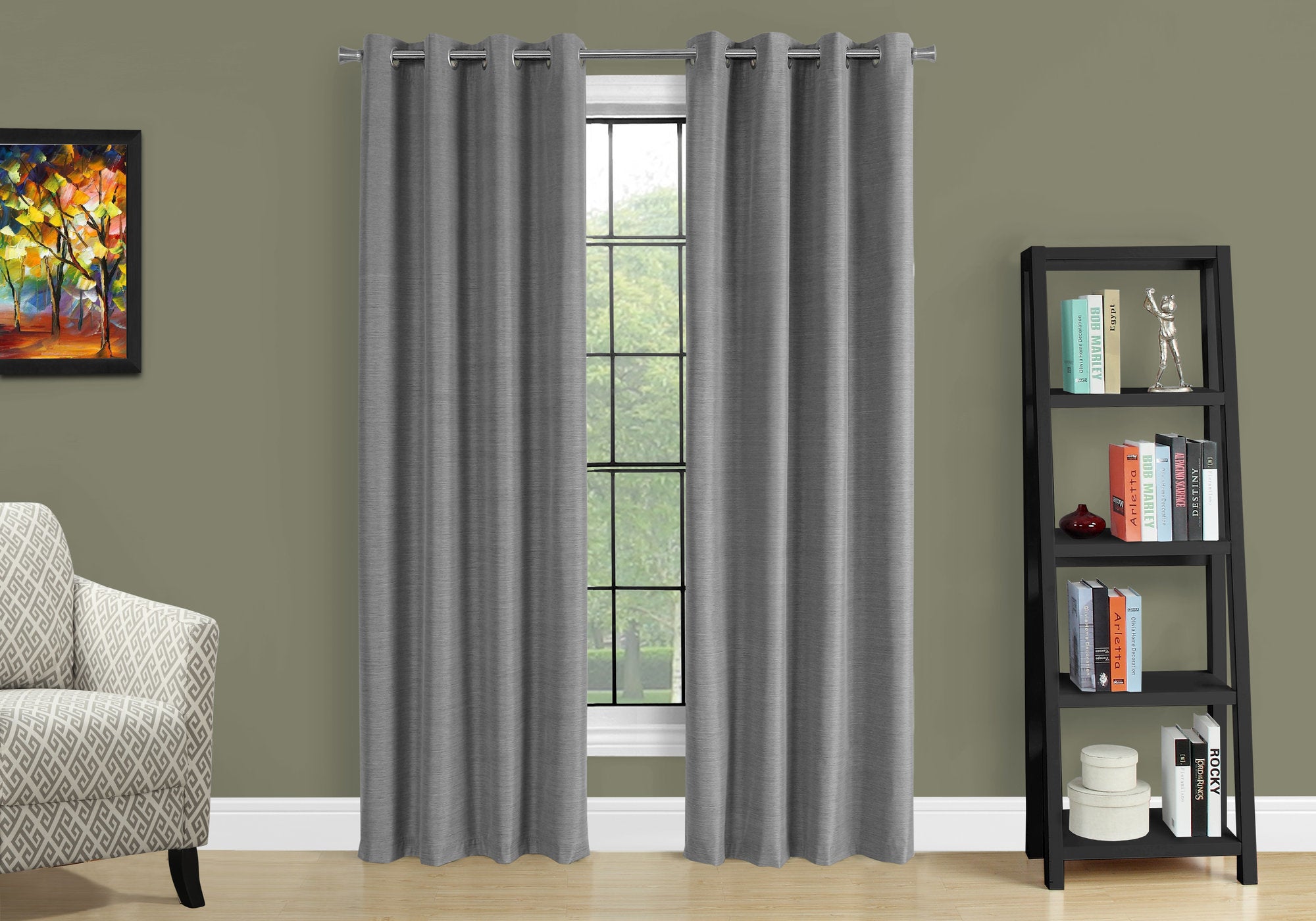 Ghina - Curtain Panel 2pcs Set 54"W X 95"L 100% Blackout Grommet