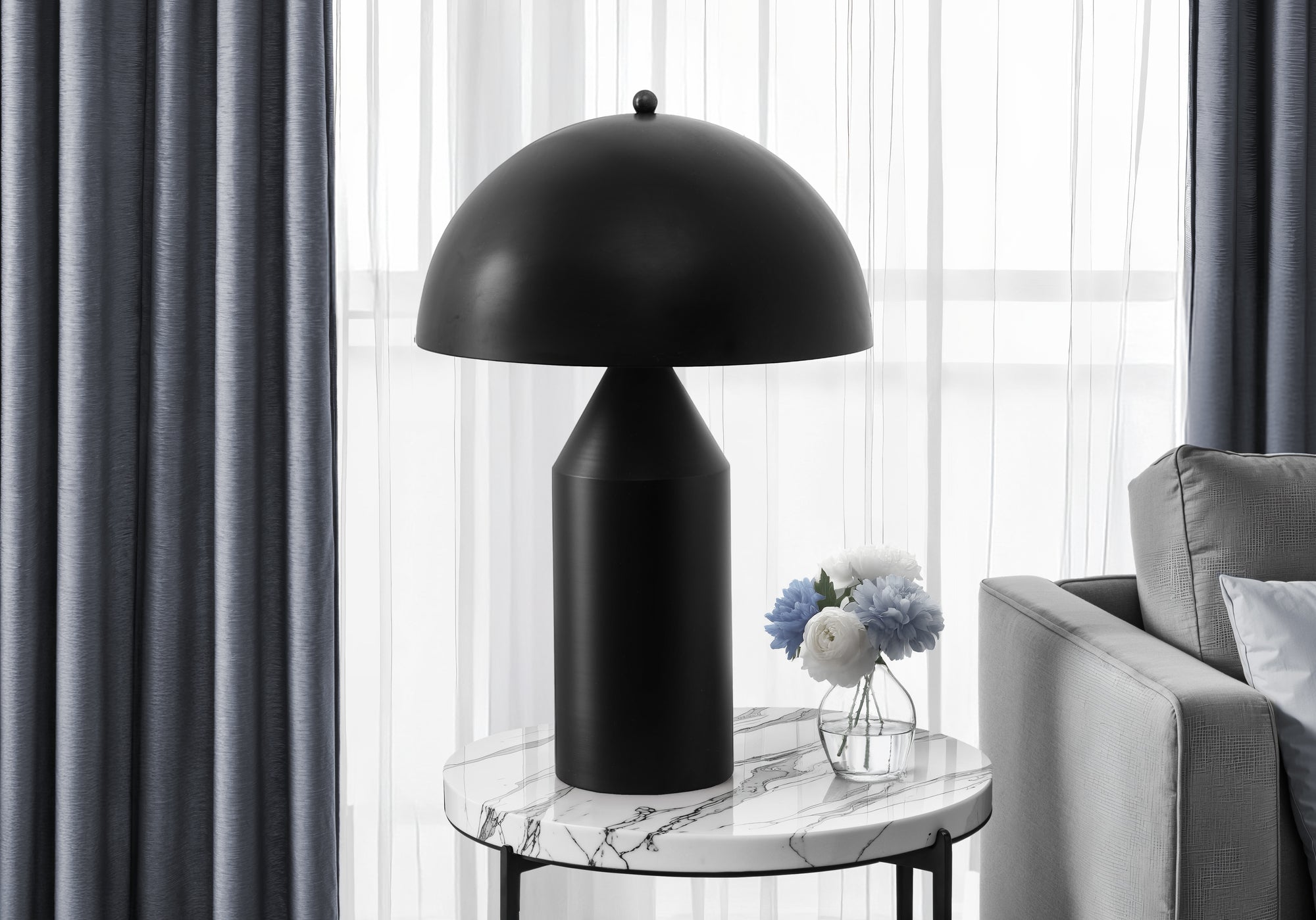 Agatha - Lighting Table Lamp 23"H Black Metal