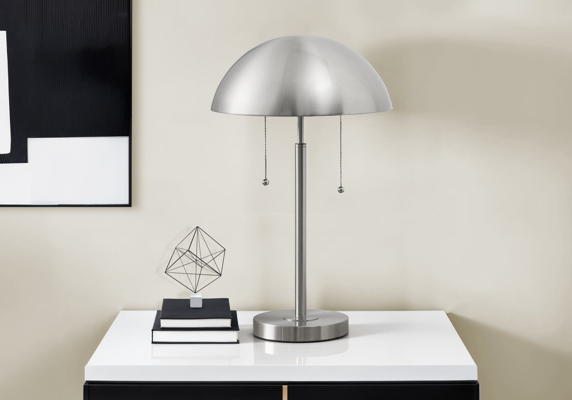 Carlyn - Lighting 20"H Table Lamp Silver Metal Contemporary Modern