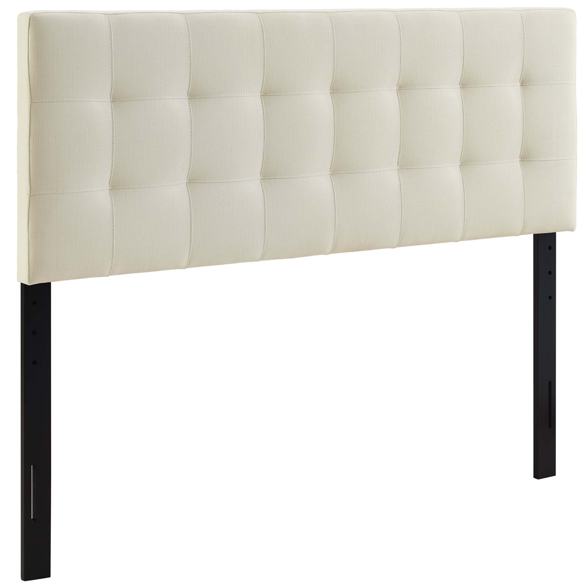 Lily Upholstered Fabric Full Headboard, Ivory