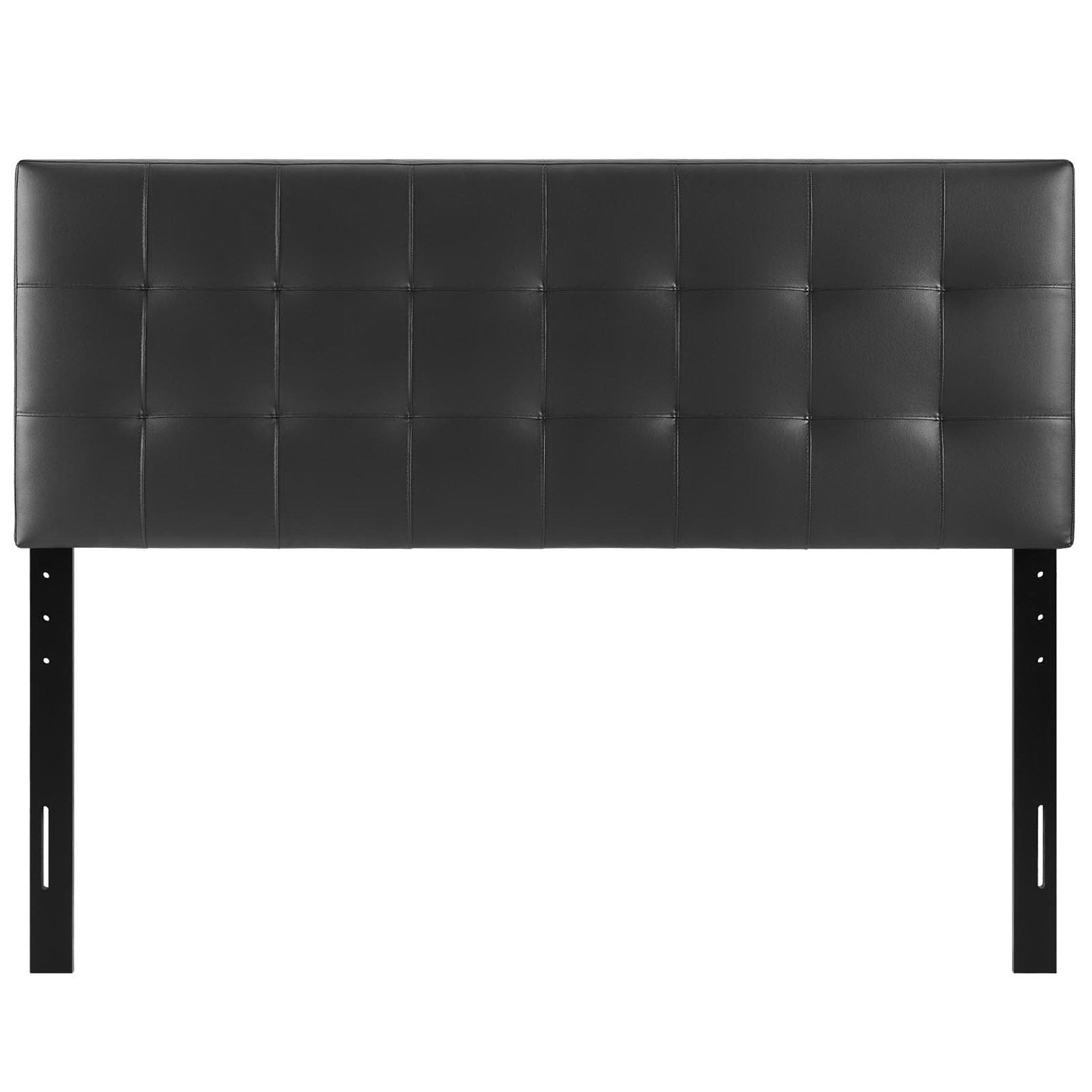 Lily Upholstered Vinyl Full Headboard, Black