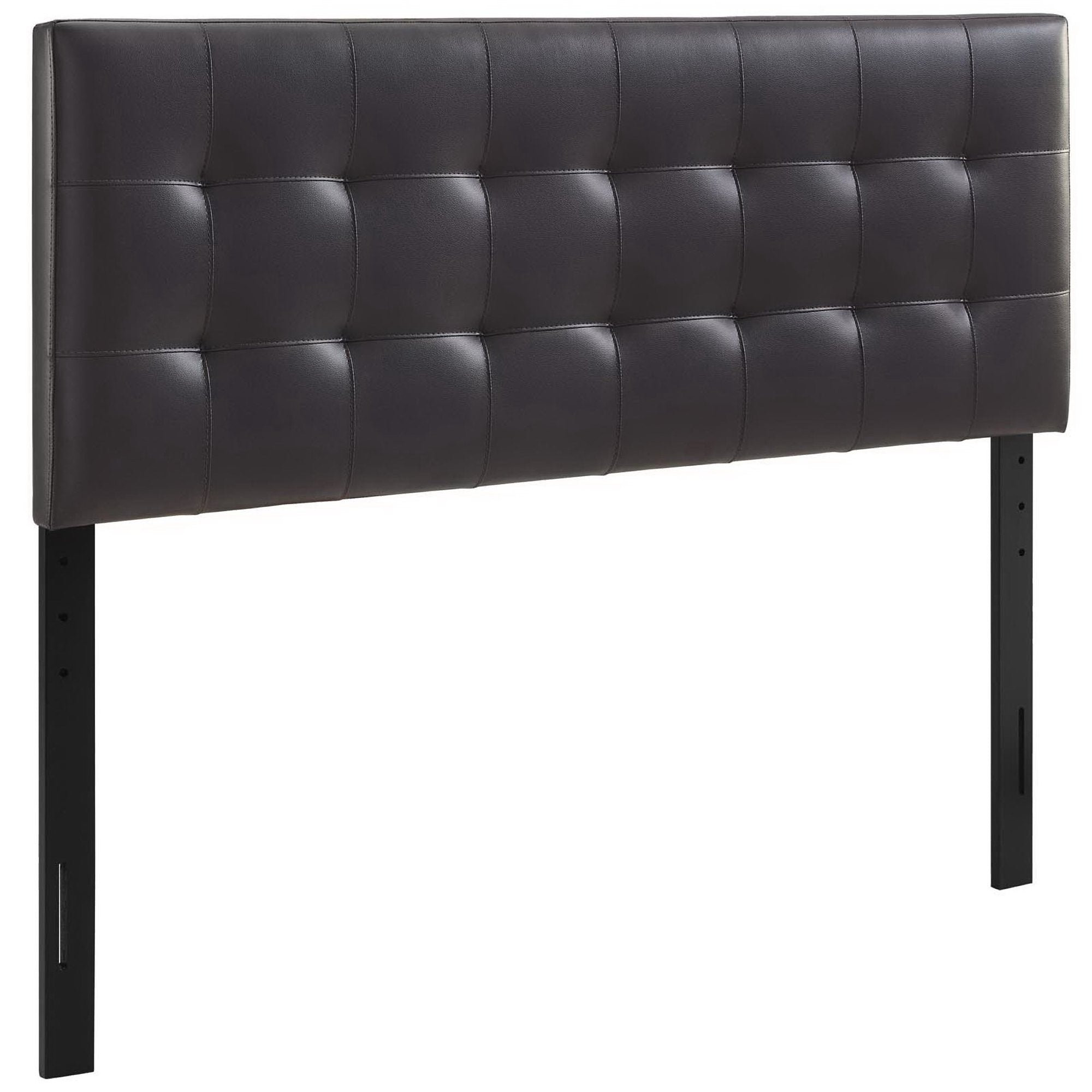 Lily Upholstered Vinyl Full Headboard, Brown