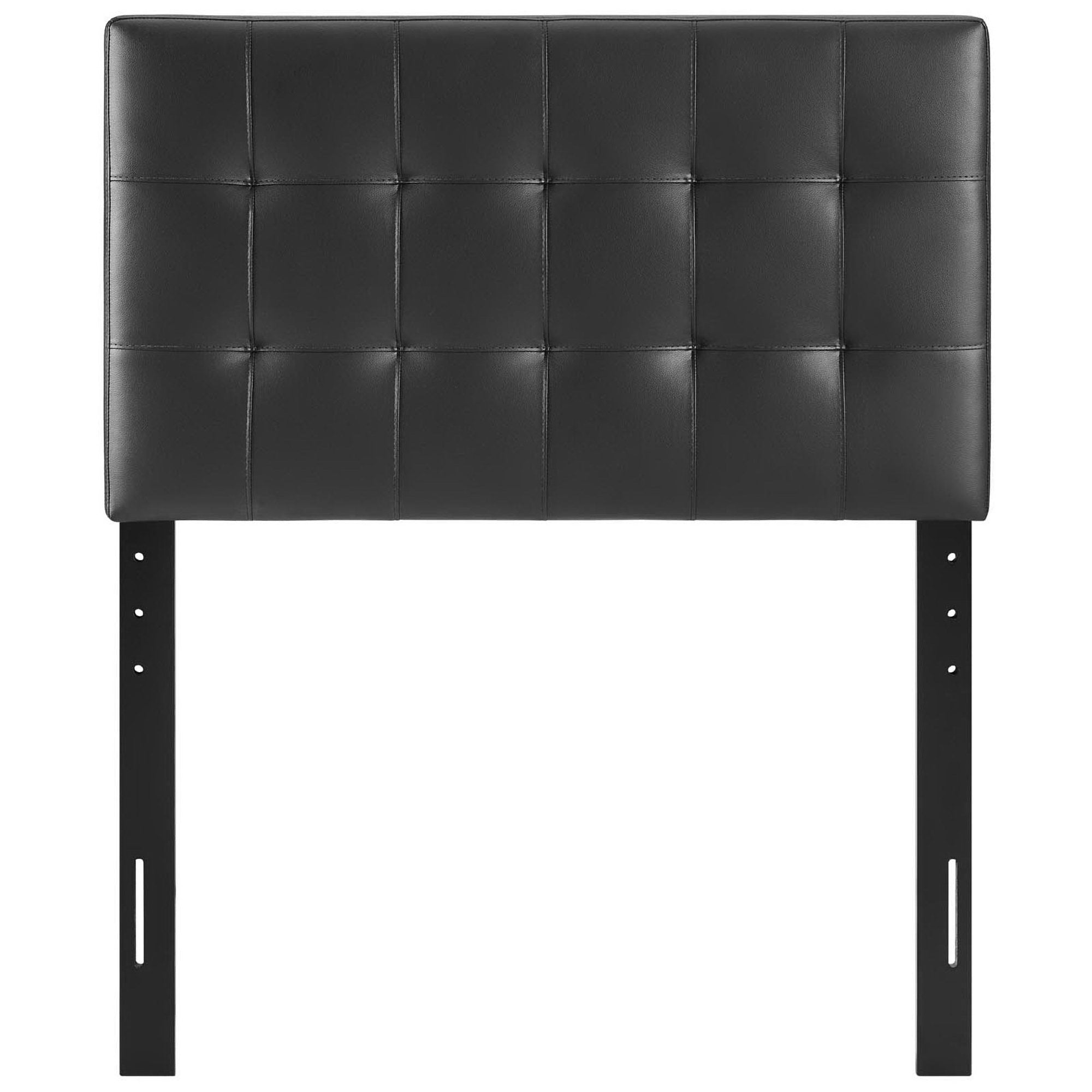 Lily Upholstered Vinyl Twin Headboard, Black