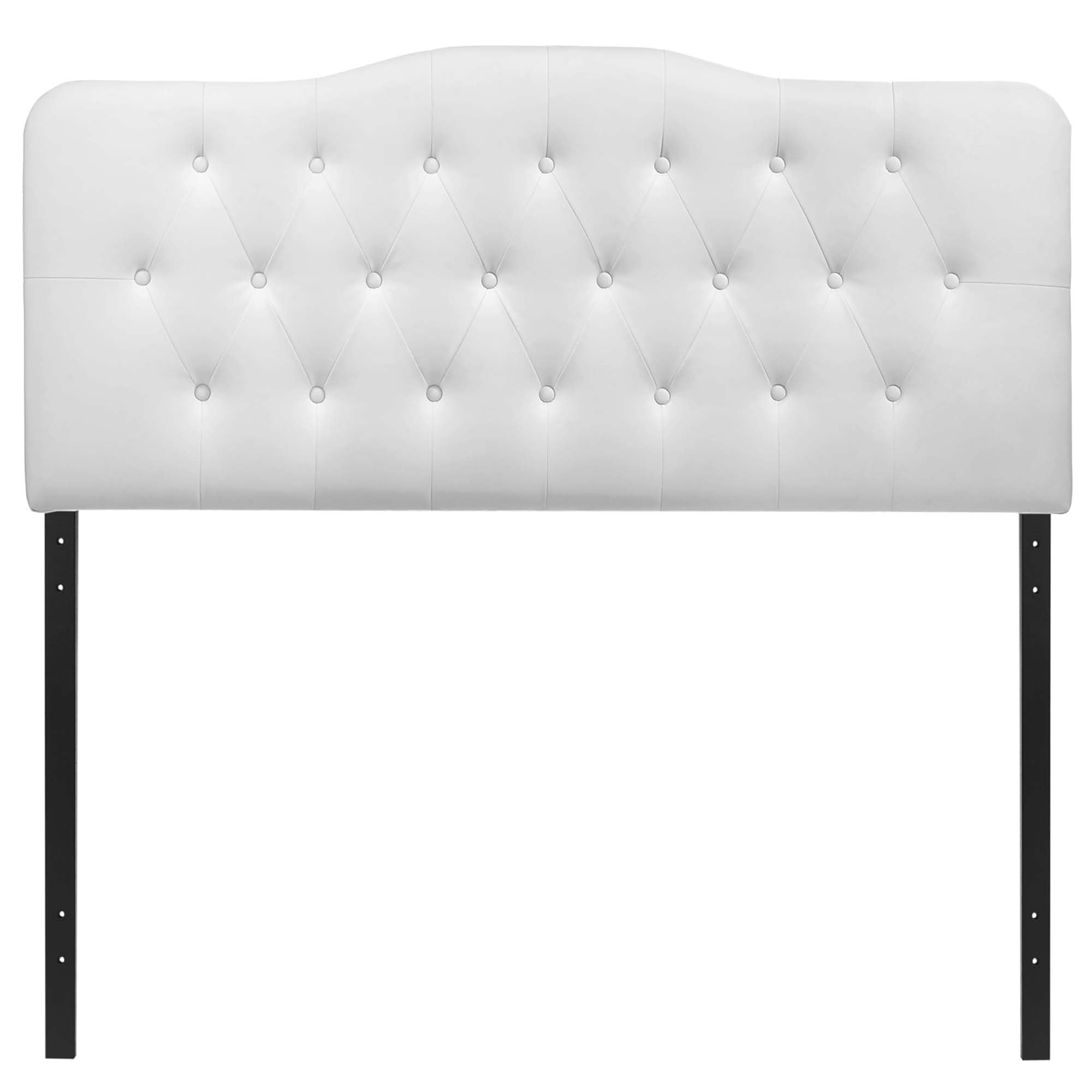 Annabel Upholstered Vinyl King Headboard, White