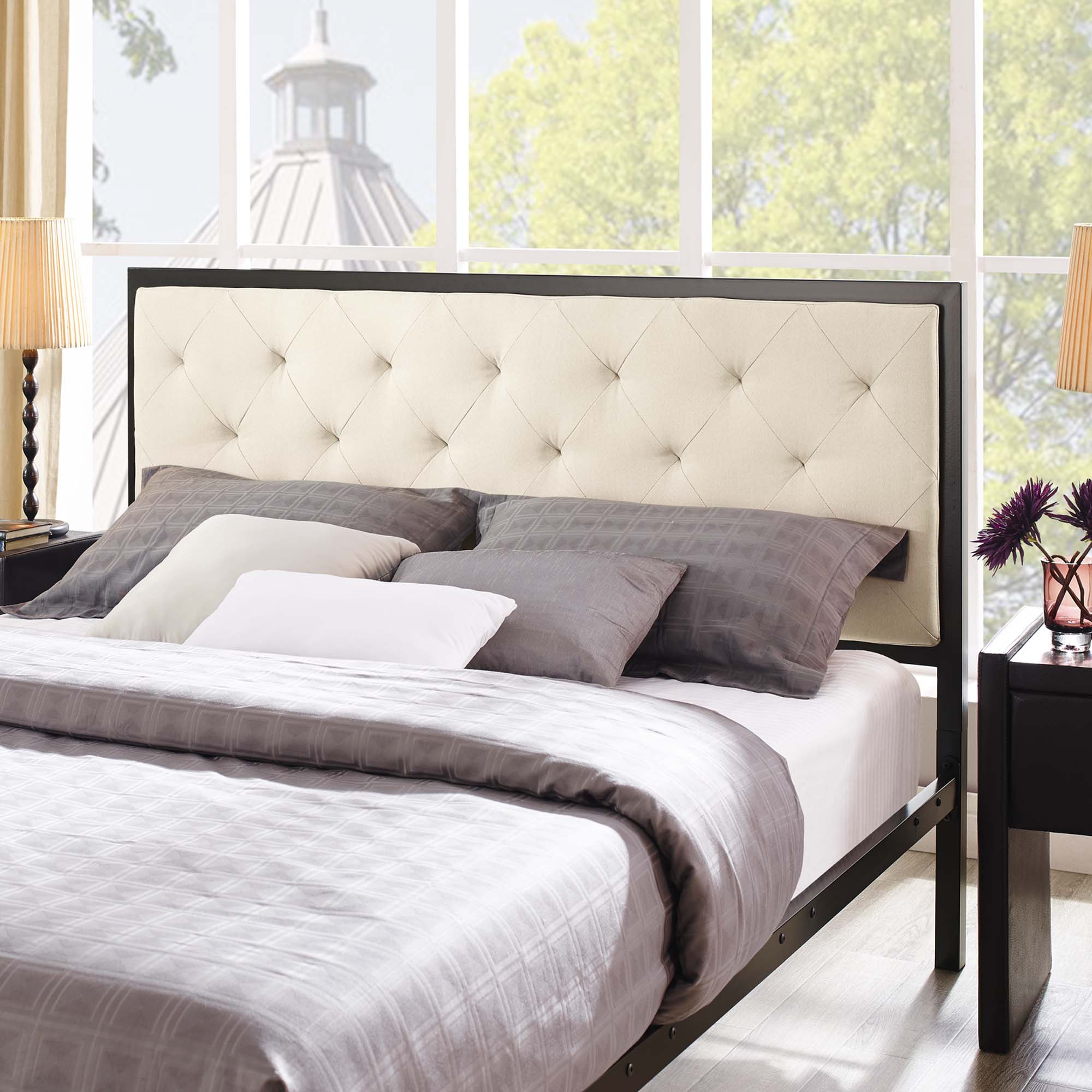 Mia Fabric Queen Bed