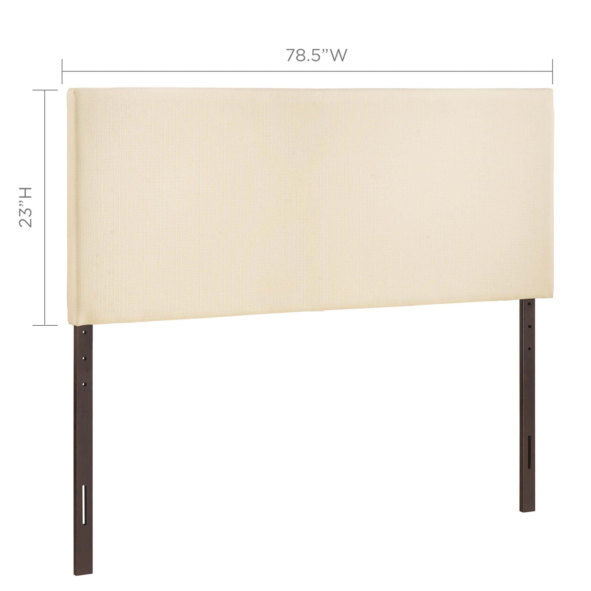 Region Upholstered Fabric King Headboard, Ivory