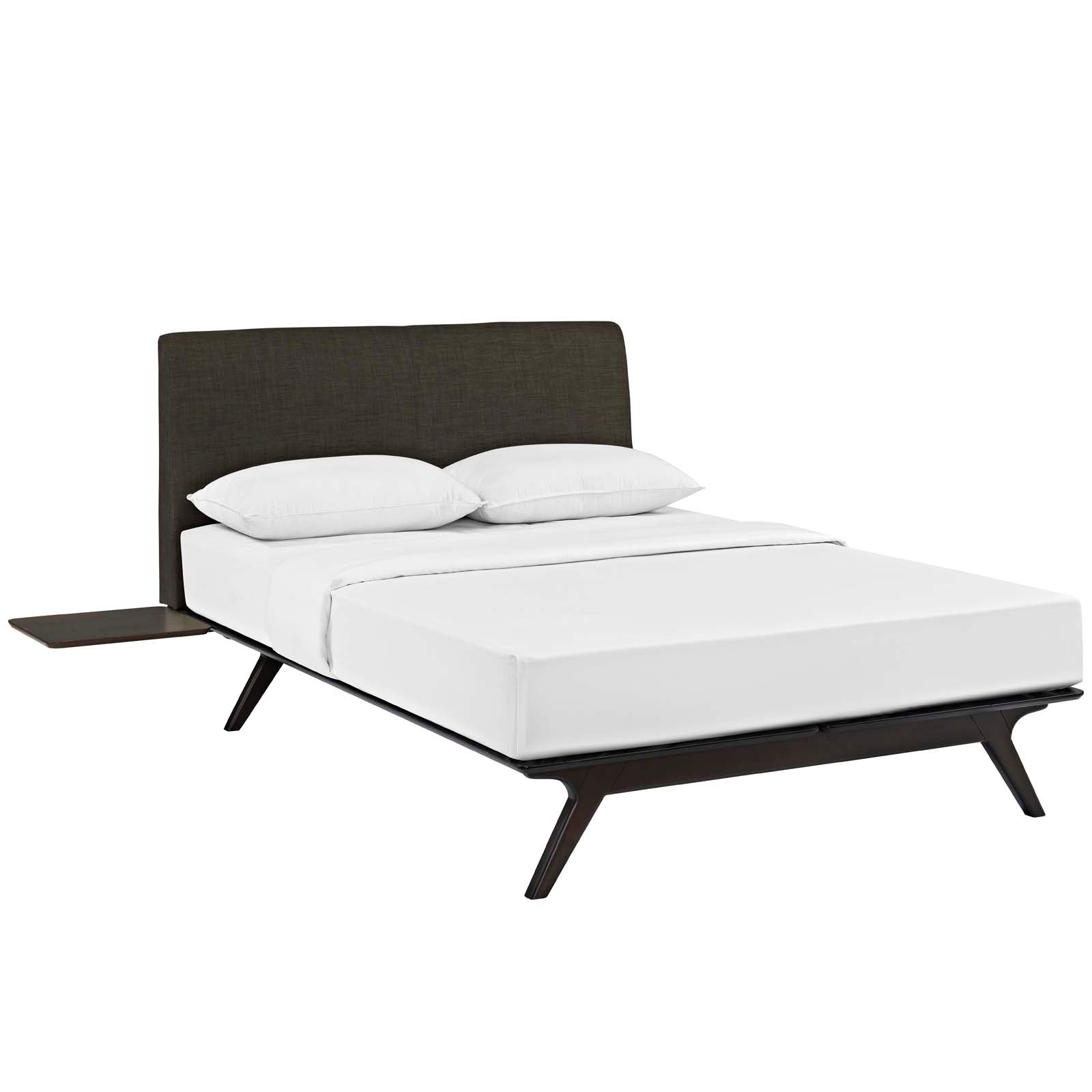 Umbra Cappuccino Queen Platform Bedroom Set – Modern 3-Piece with Side Tables
