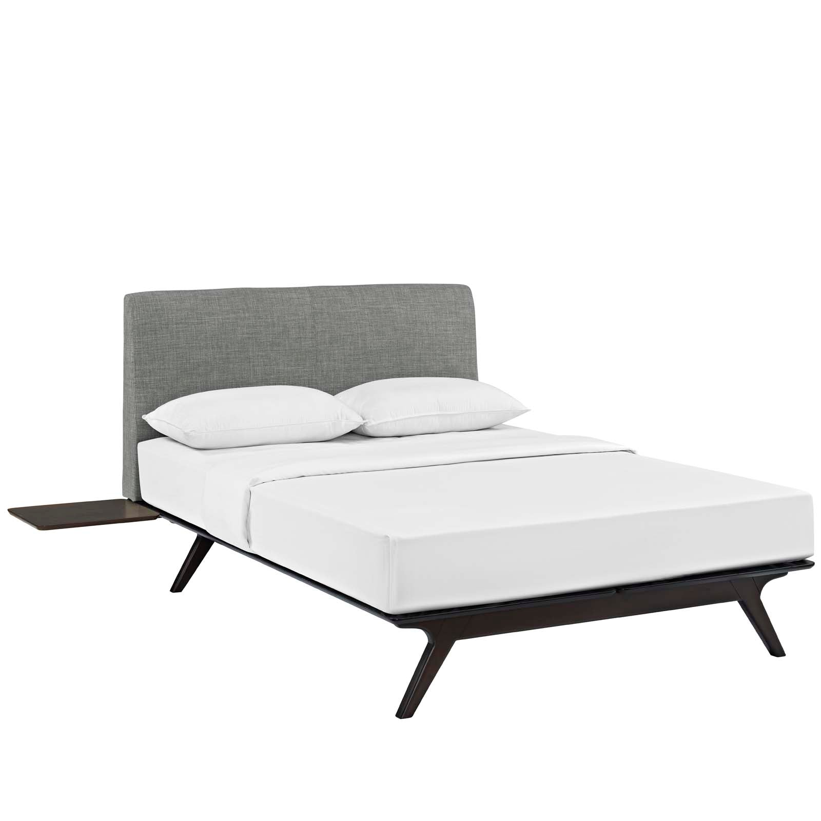 Umbra Cappuccino Queen Platform Bedroom Set – Modern 3-Piece with Side Tables