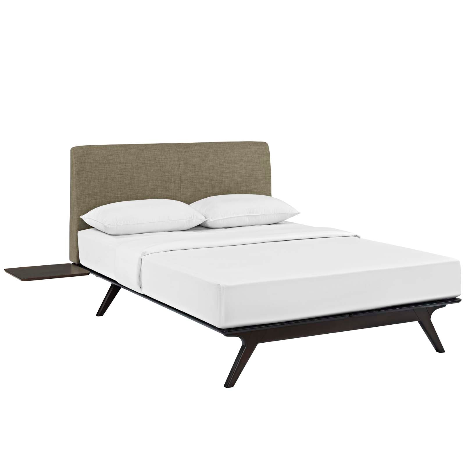 Umbra Cappuccino Queen Platform Bedroom Set – Modern 3-Piece with Side Tables