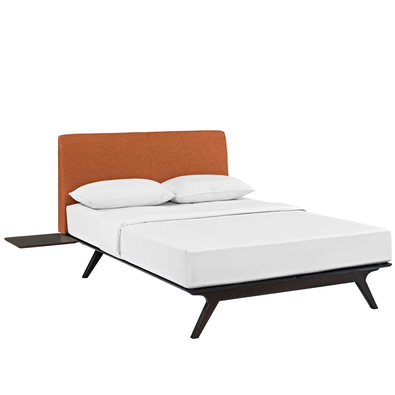 Umbra Cappuccino Queen Platform Bedroom Set – Modern 3-Piece with Side Tables