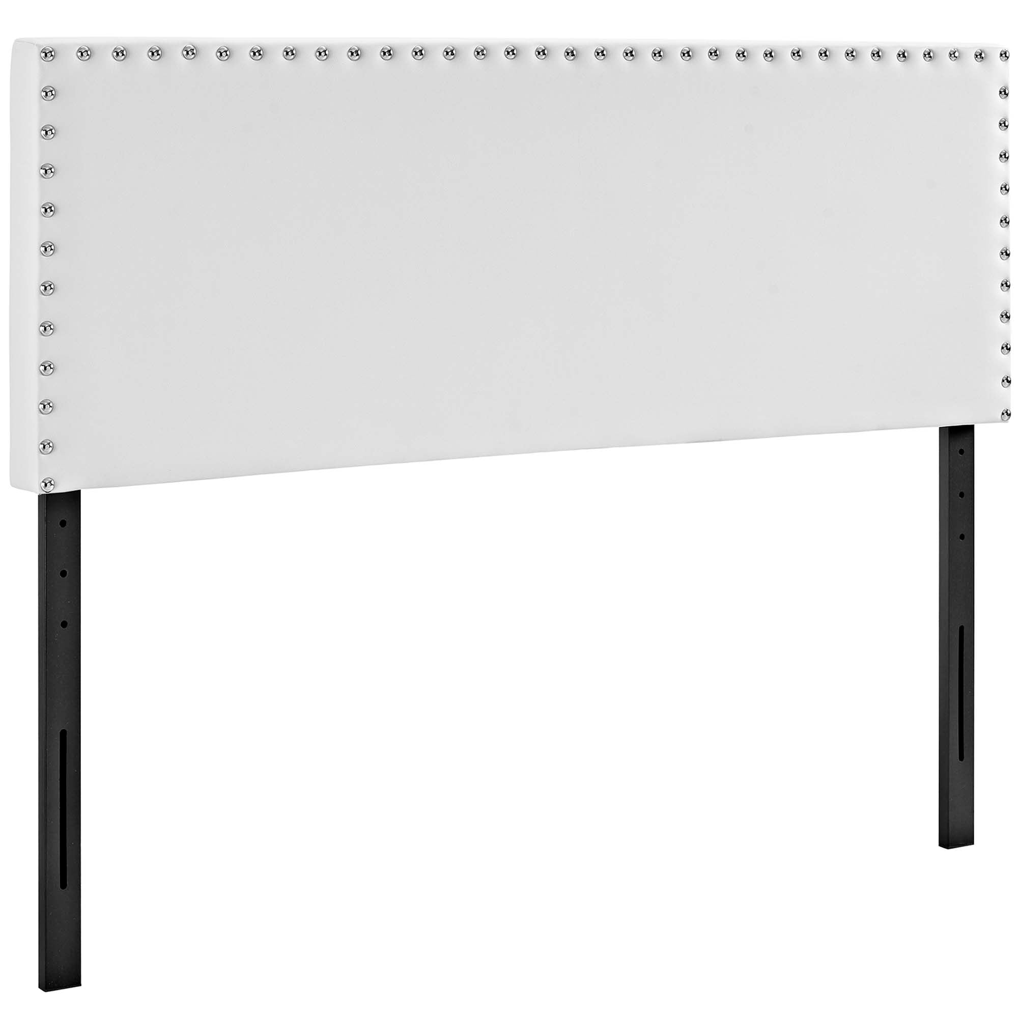 Phoebe Upholstered Vinyl Full Headboard, White