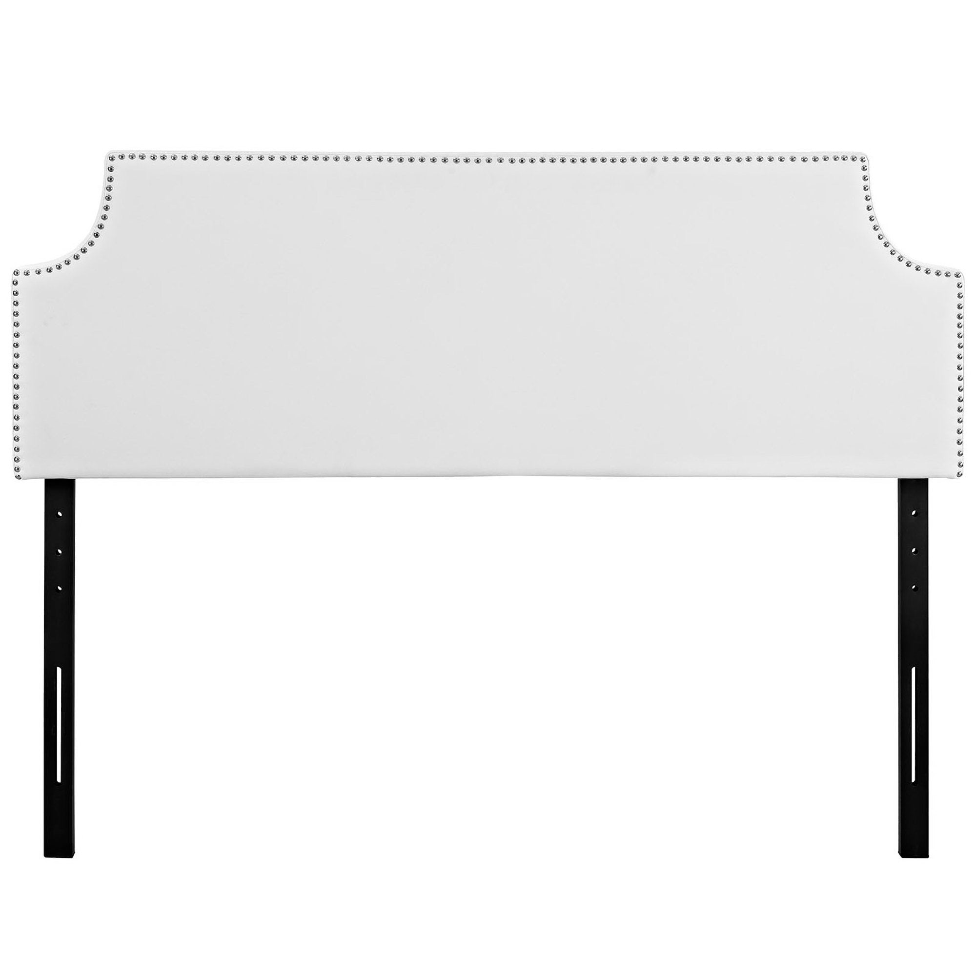 Laura Upholstered Vinyl Full Headboard, White
