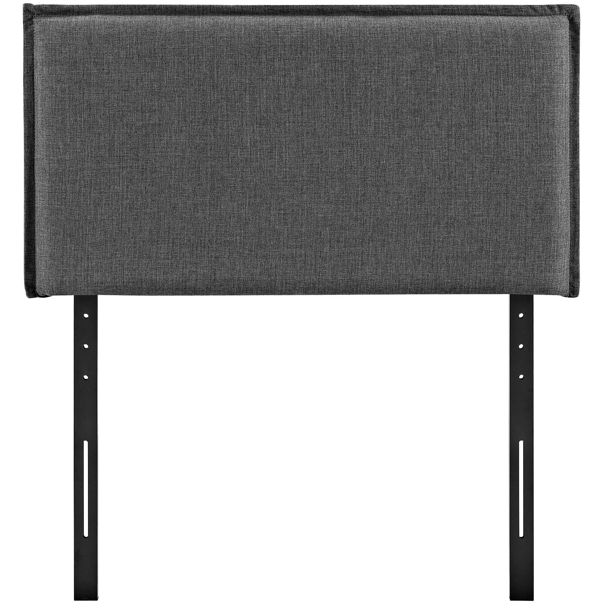 Camille Upholstered Fabric Twin Headboard, Gray
