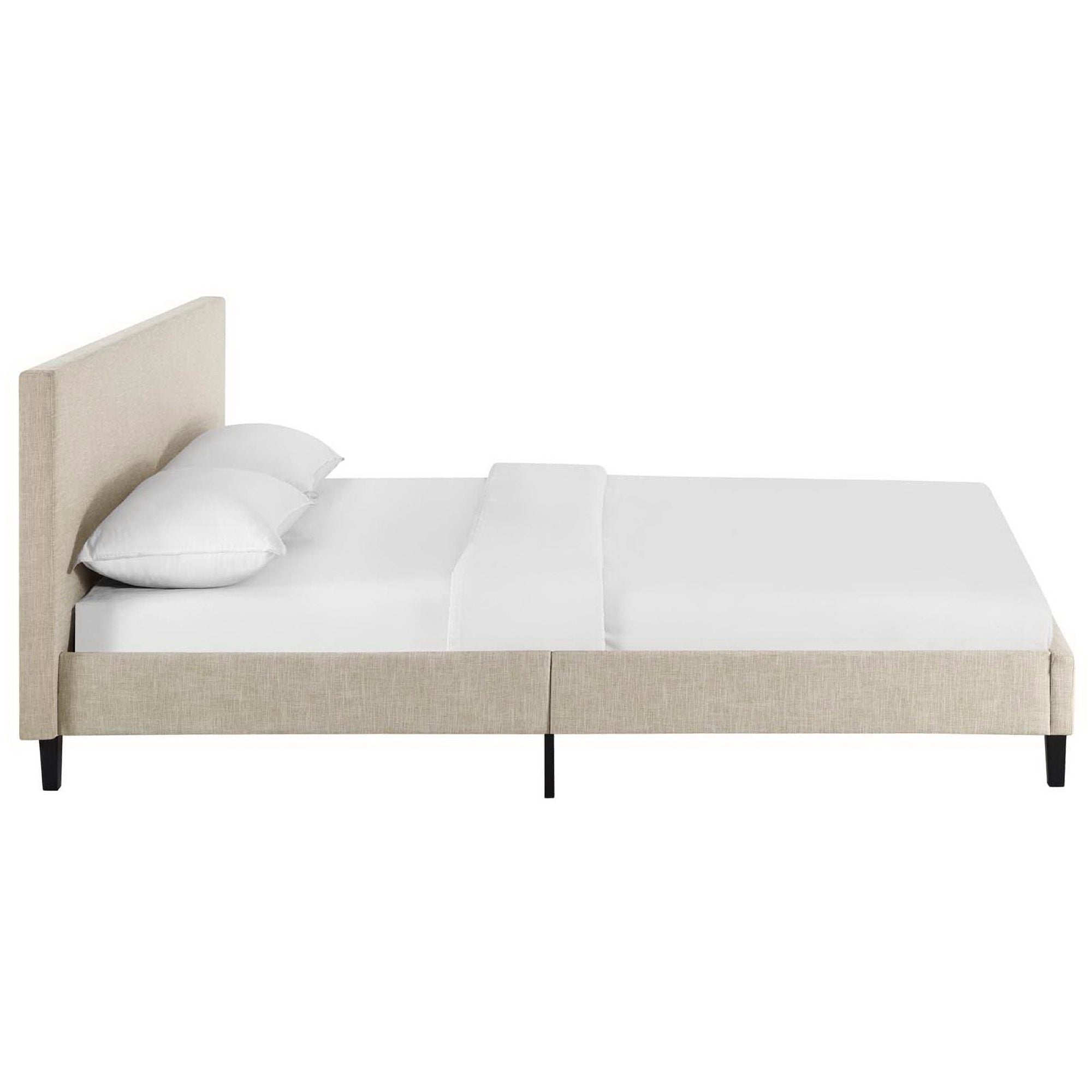 Anya Fabric Full Bed, Beige