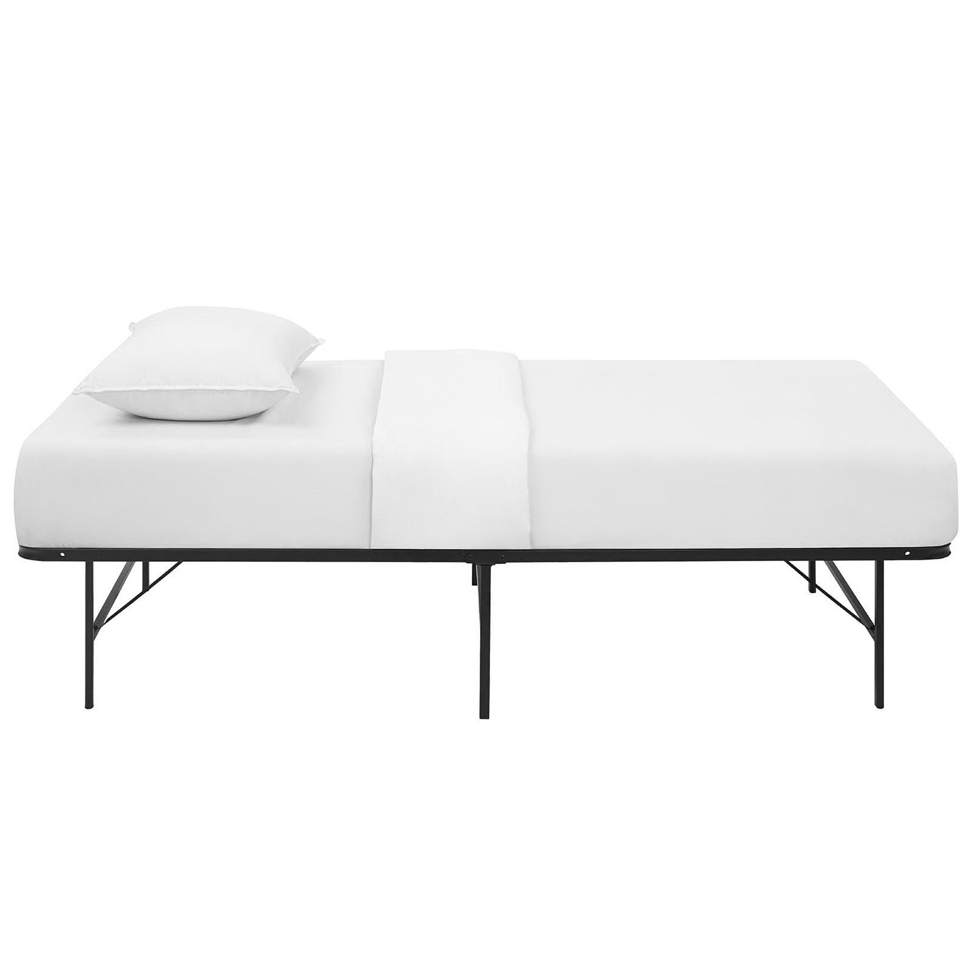 Horizon Stainless Steel Twin Bed Frame, Brown