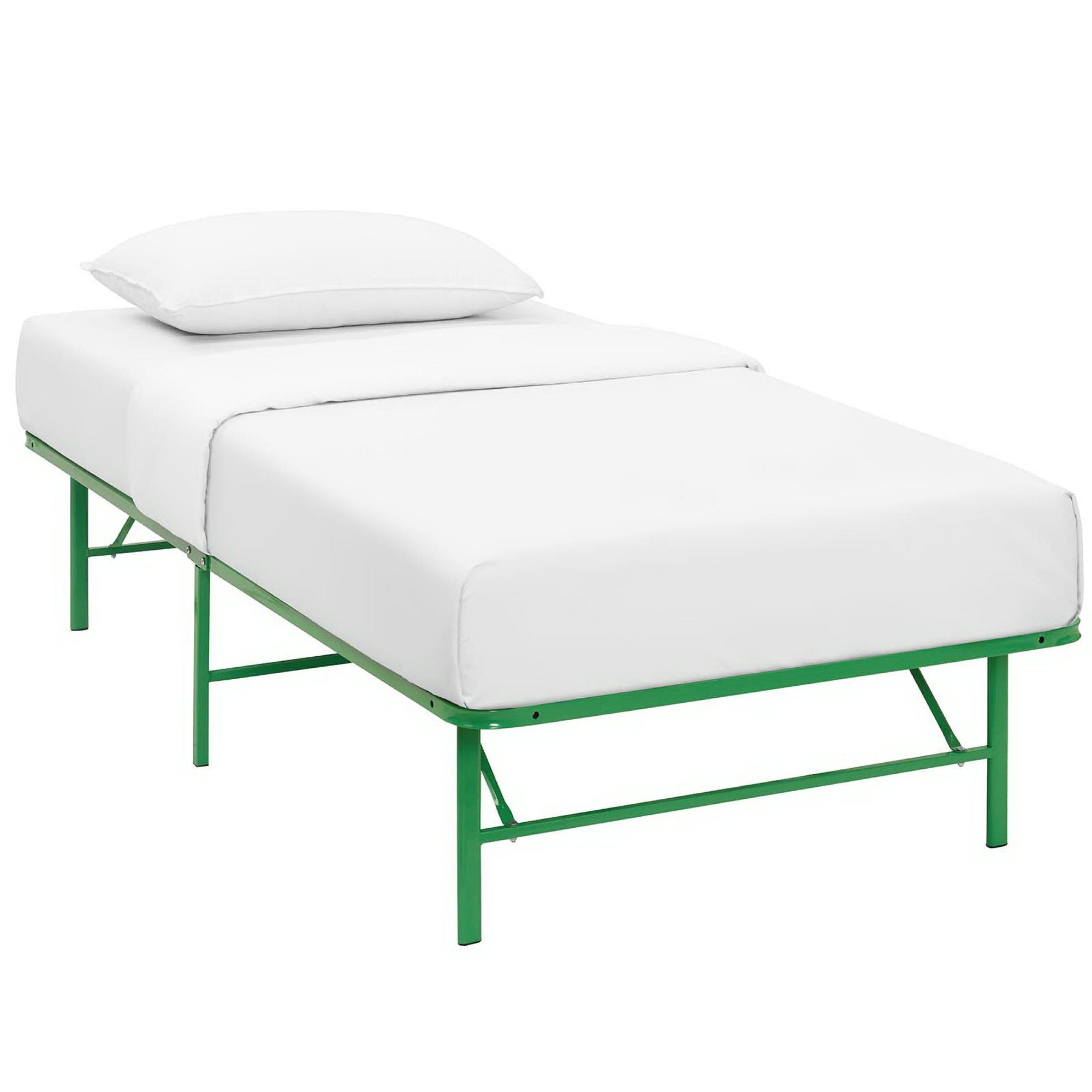 Horizon Stainless Steel Twin Bed Frame, Green