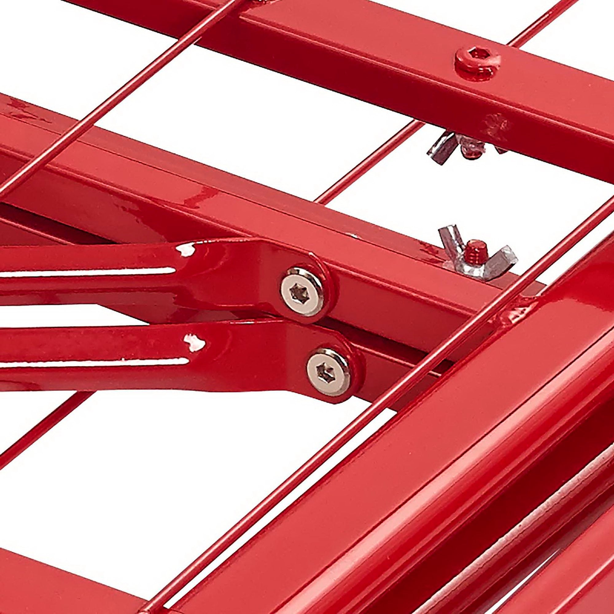 Horizon Stainless Steel Twin Bed Frame, Red