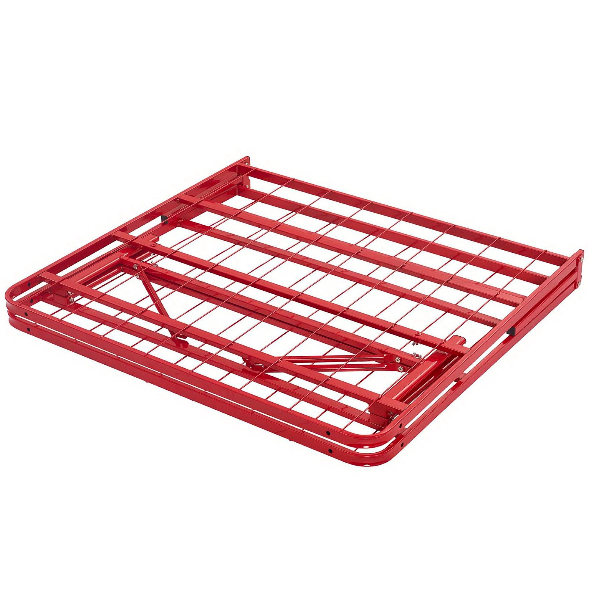 Horizon Stainless Steel Twin Bed Frame, Red