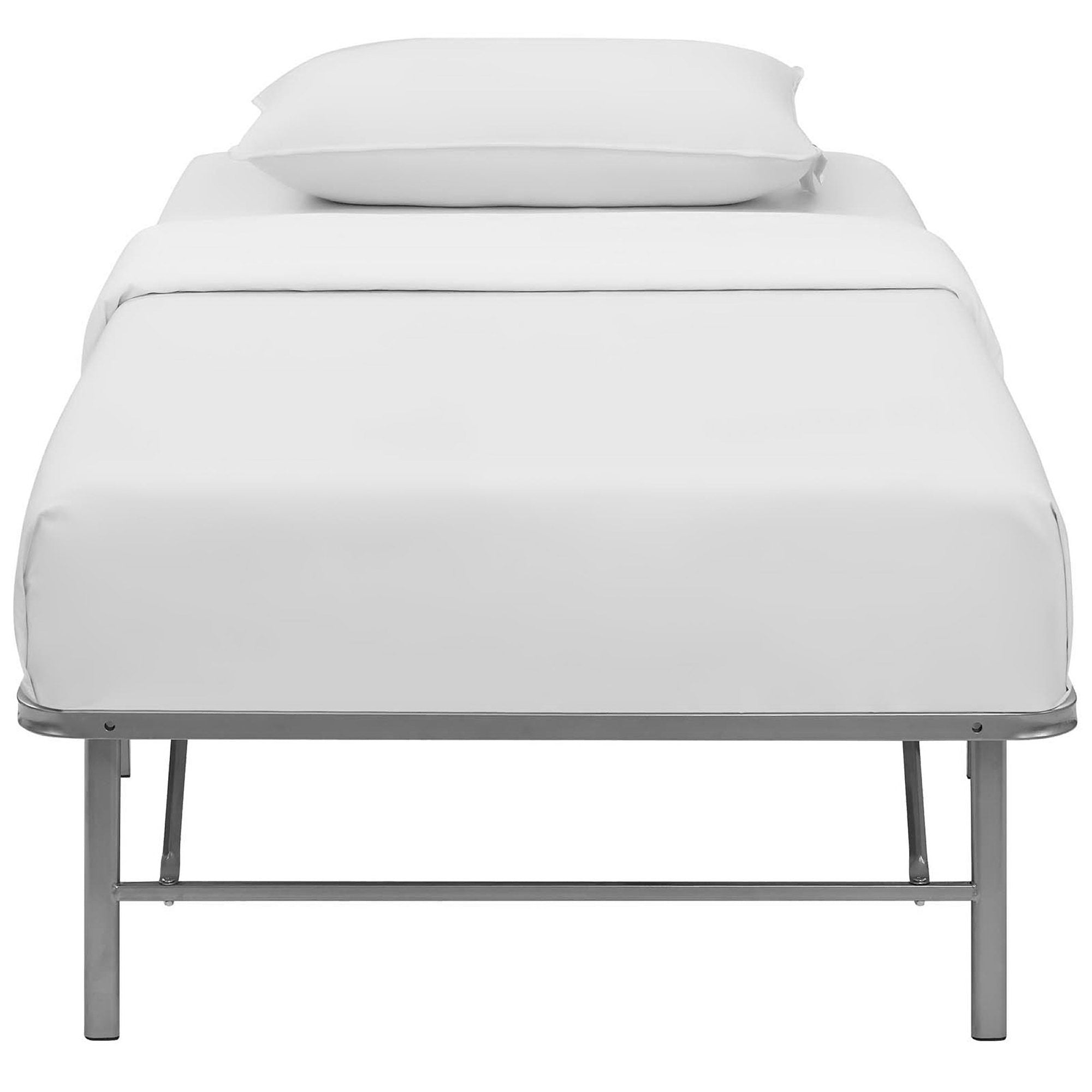 Horizon Stainless Steel Twin Bed Frame, Silver