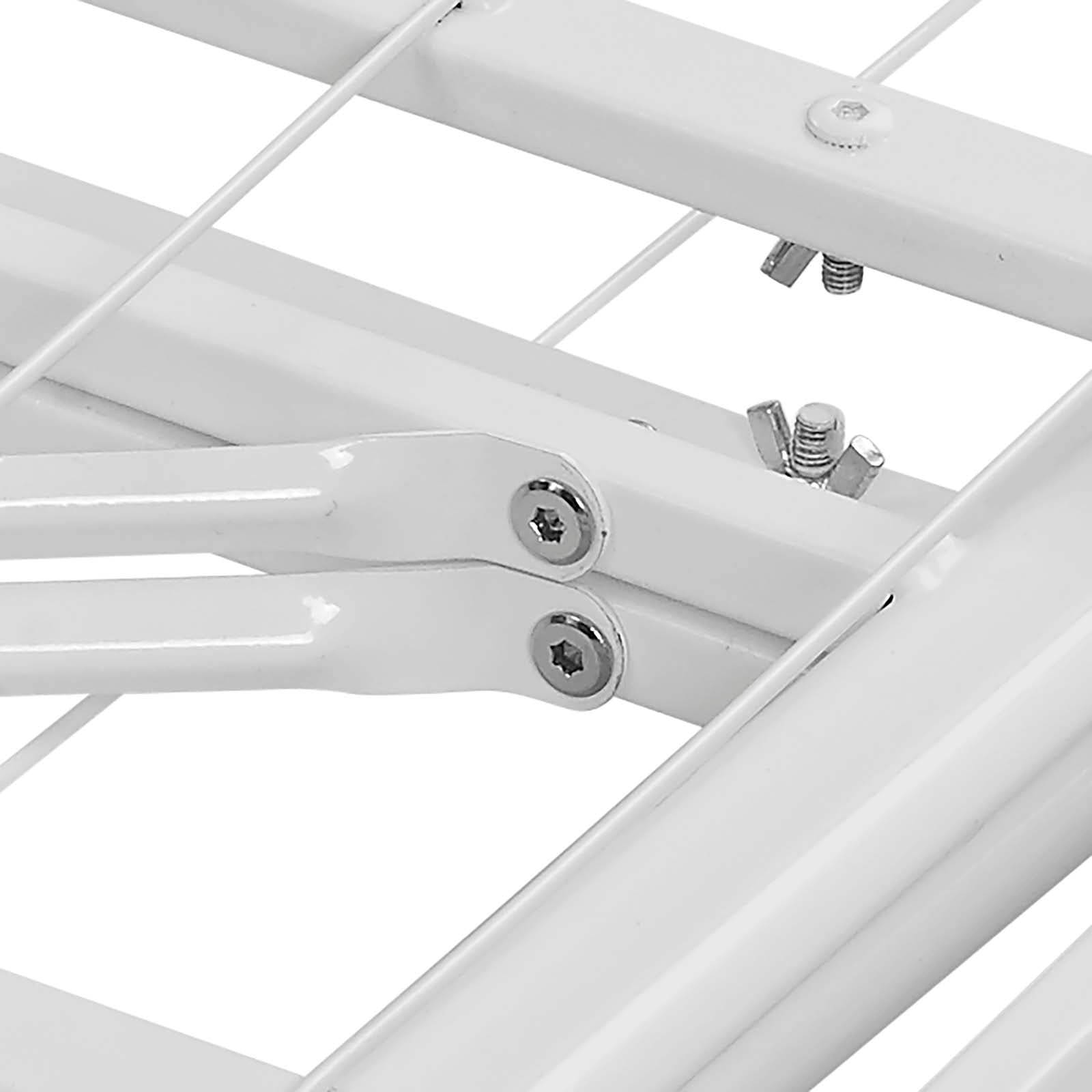 Charis White Twin Platform Bed Frame – No Box Spring Required Steel Construction