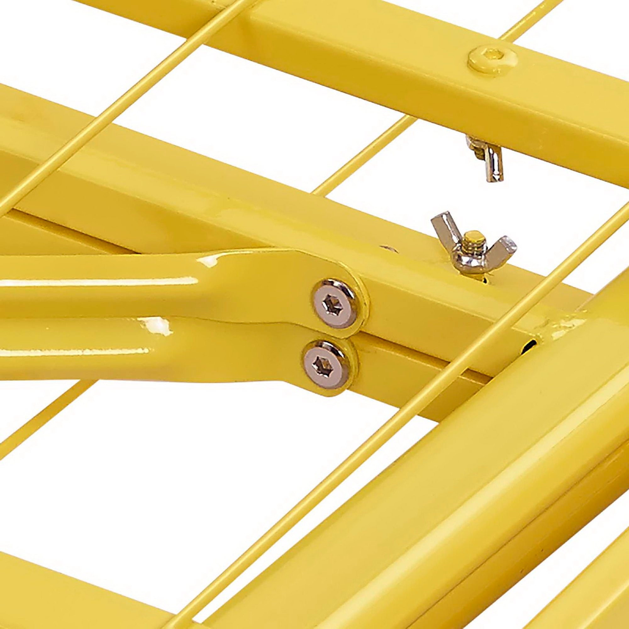 Horizon Stainless Steel Twin Bed Frame, Yellow
