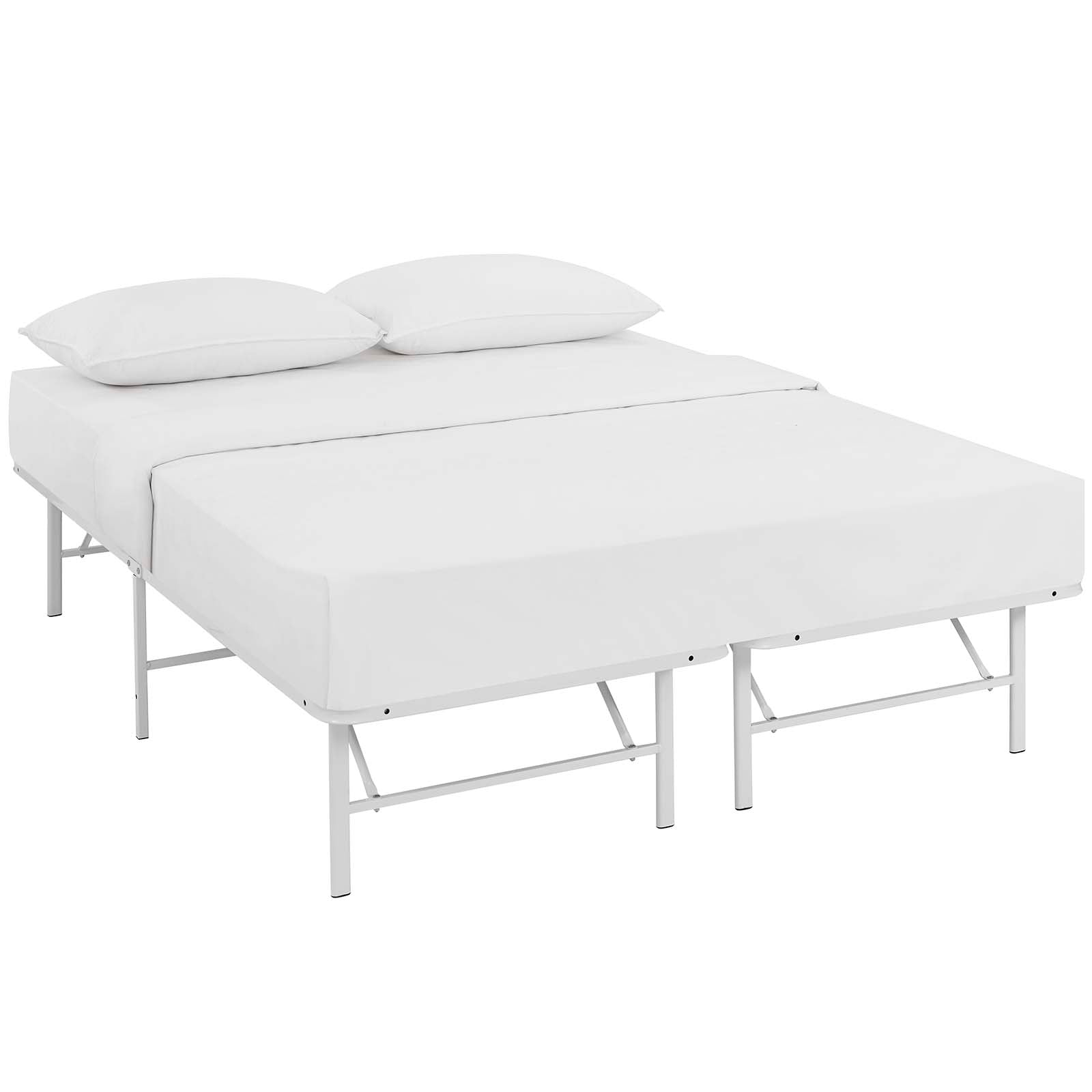 Elson Full Stainless Steel Bed Frame – Light Blue Finish, Modern Design