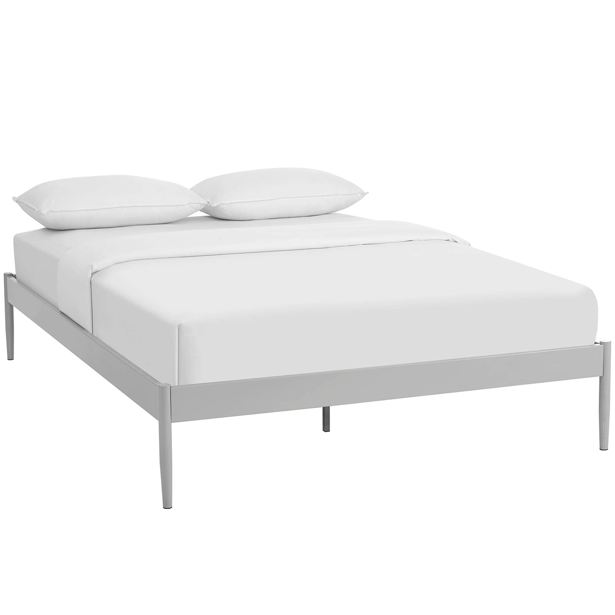 Birch King Wood Platform Bed Frame – Minimalist Design with Tapered Legs