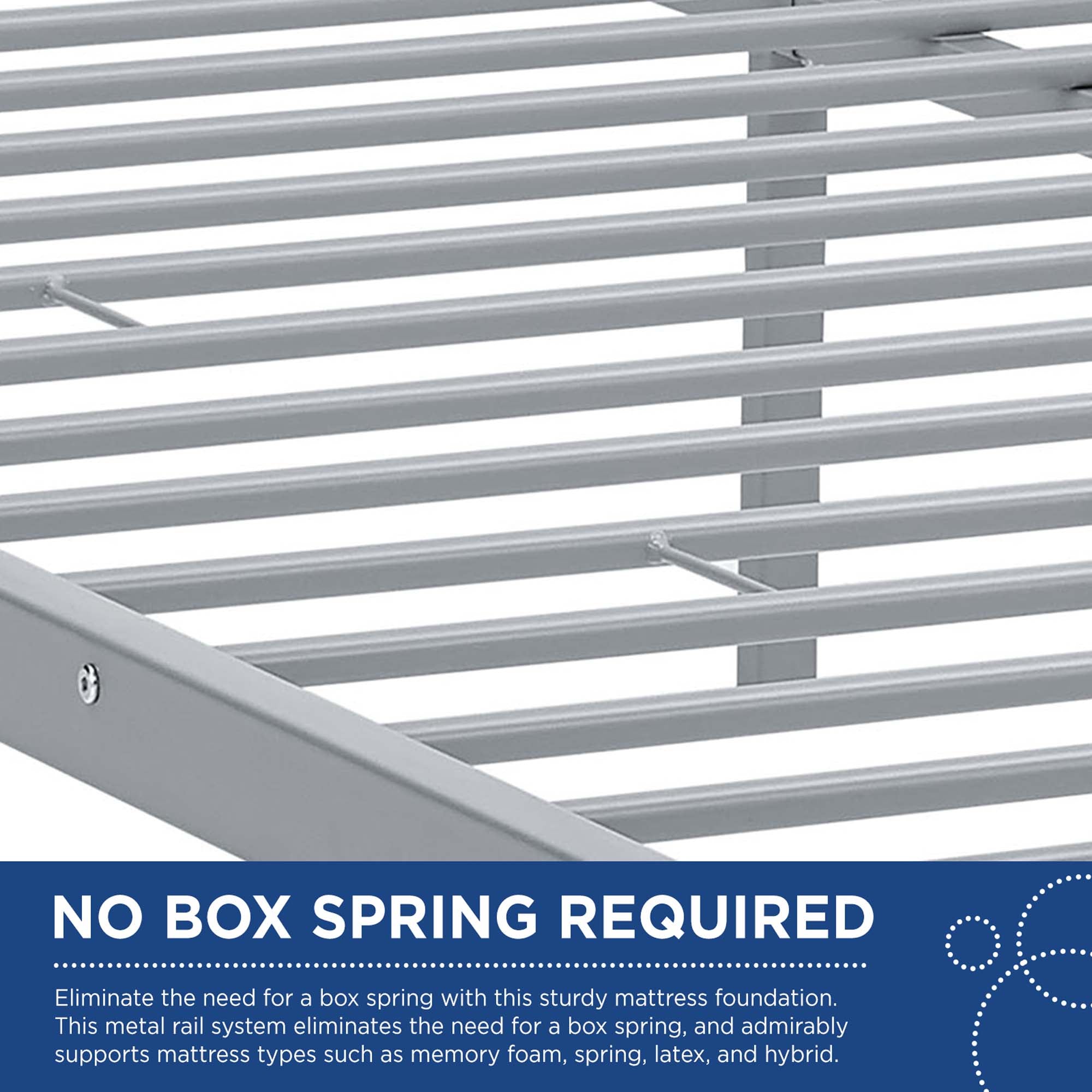 Drift Twin Grey Metal Platform Bed – Industrial Farmhouse Bed Frame