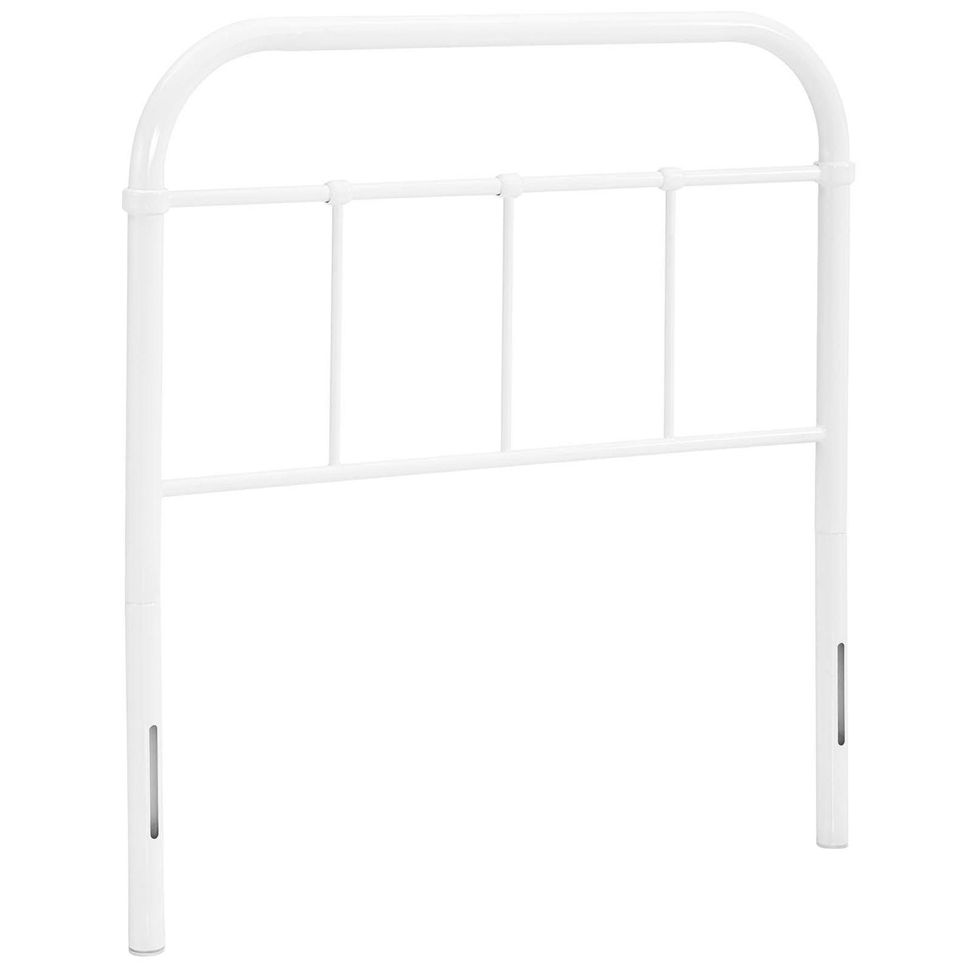 Serena Twin Steel Headboard, White