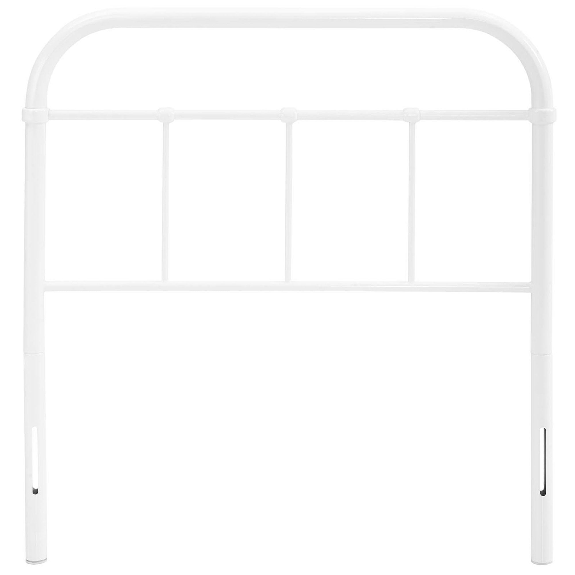 Serena Twin Steel Headboard, White