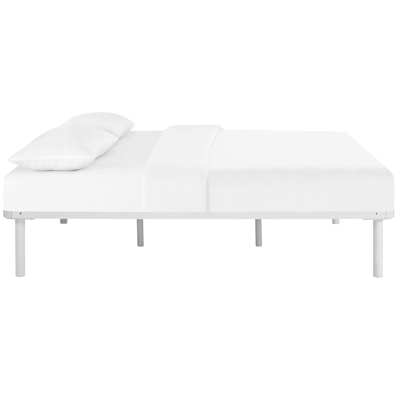 Gridiron White King Steel Bed Frame – Universal Mattress Compatibility