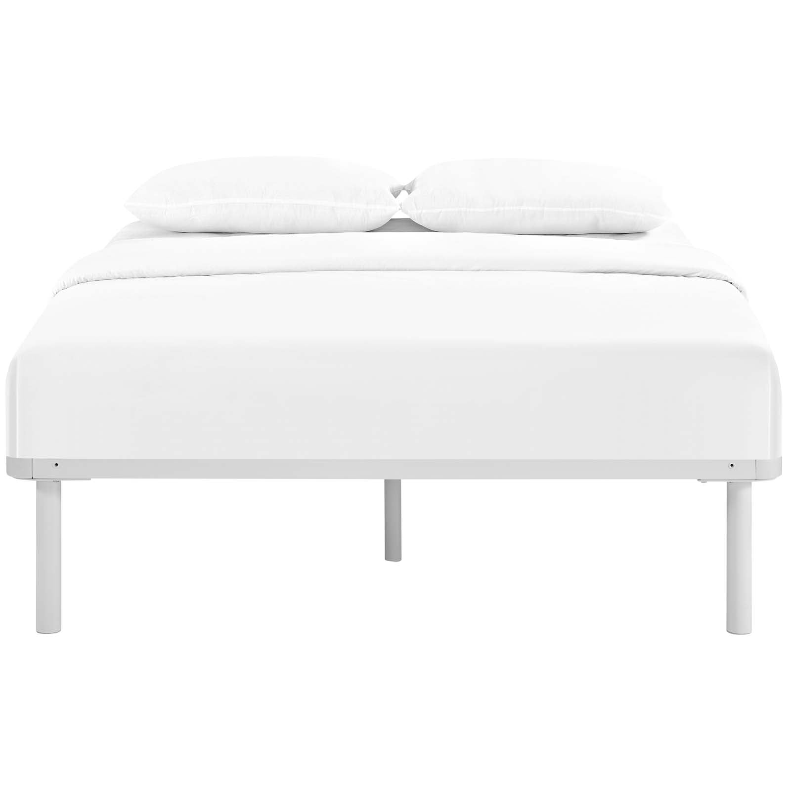 Gridiron White King Steel Bed Frame – Universal Mattress Compatibility
