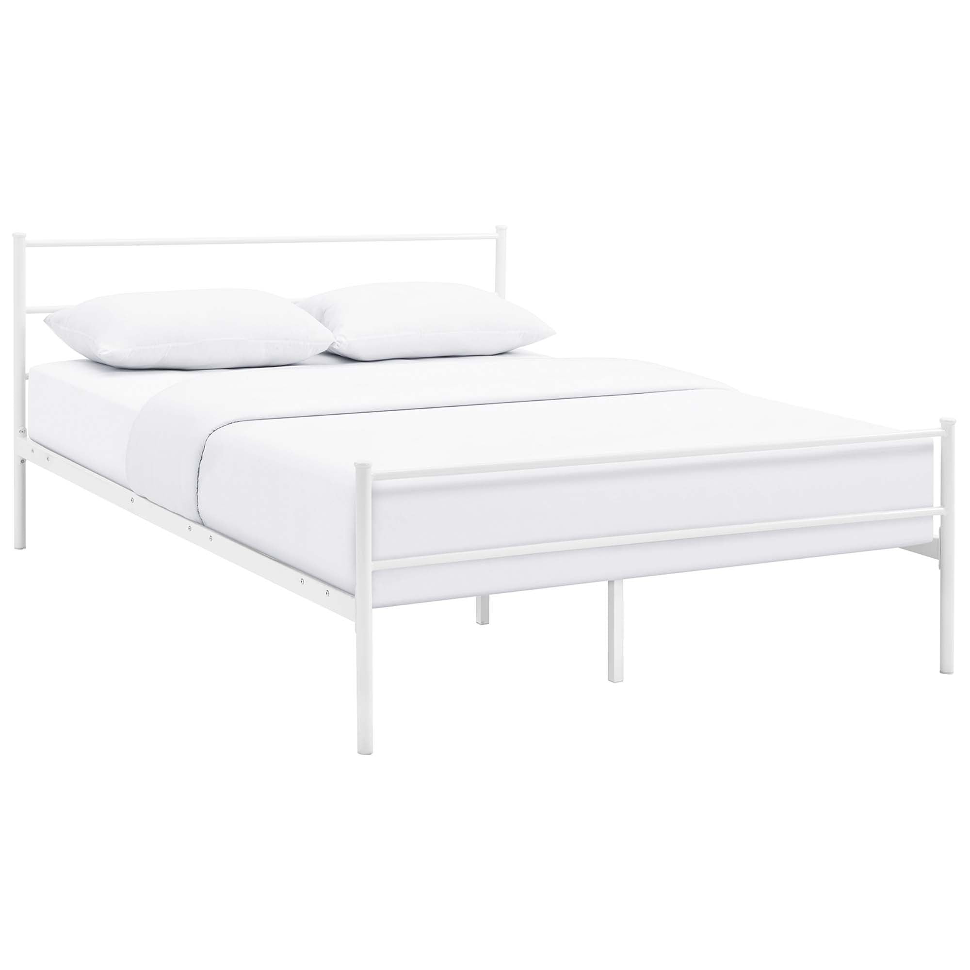 Isadora Alina Full Brown Platform Bed – Sleek Mid-Century Design, No Box Spring Needed