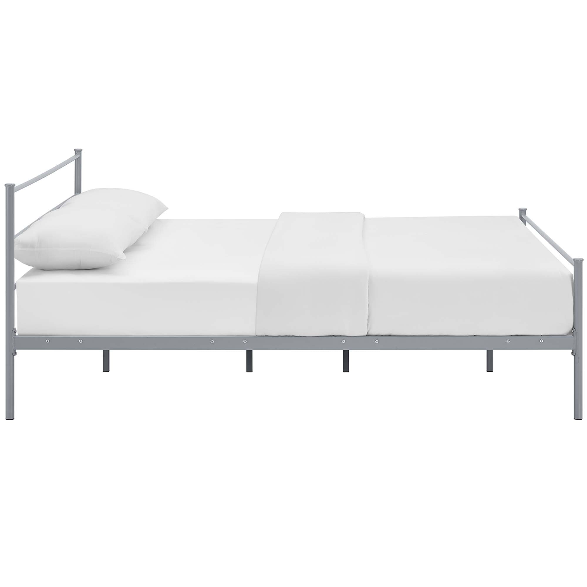 Alina Platform Queen Bed Frame, Gray