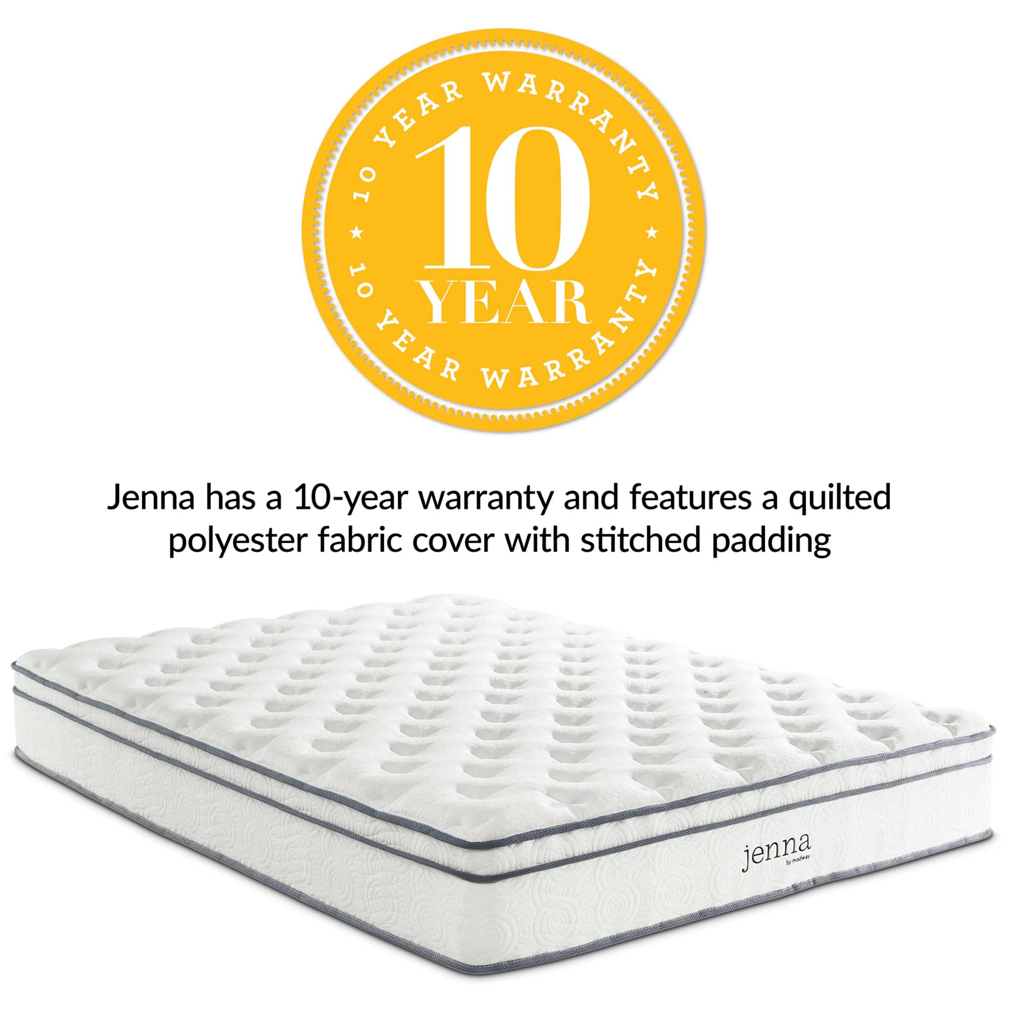 Jenna 10" Innerspring and Foam Queen Mattress,