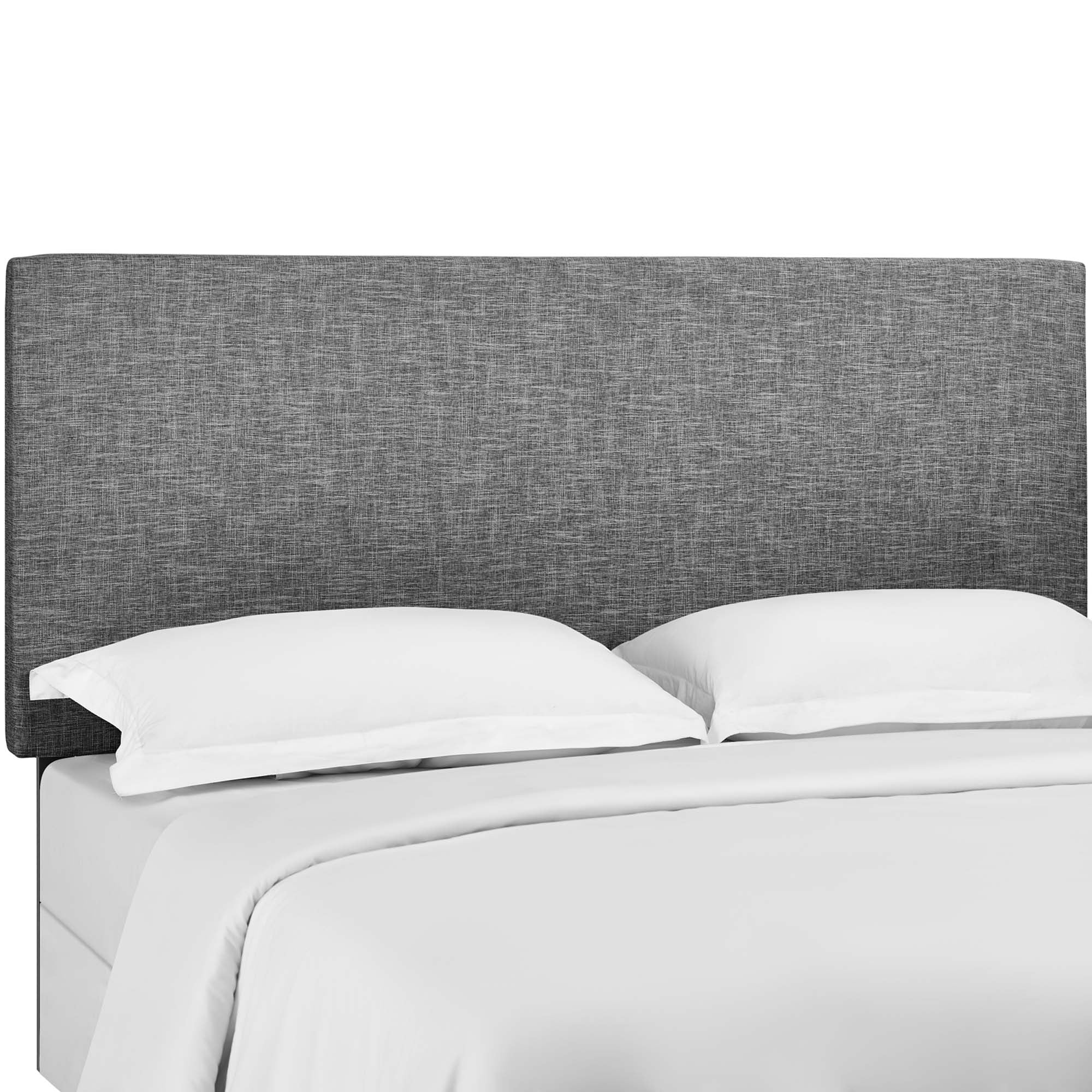 Taylor Upholstered Linen Fabric Full / Queen Headboard, Light Gray