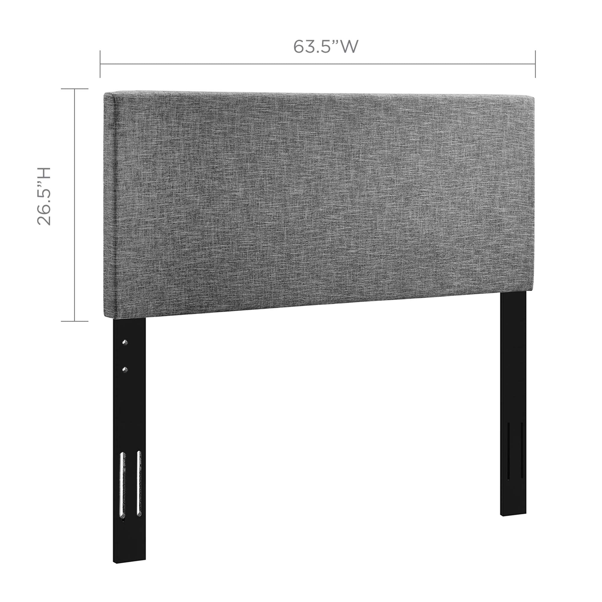 Taylor Upholstered Linen Fabric Full / Queen Headboard, Light Gray