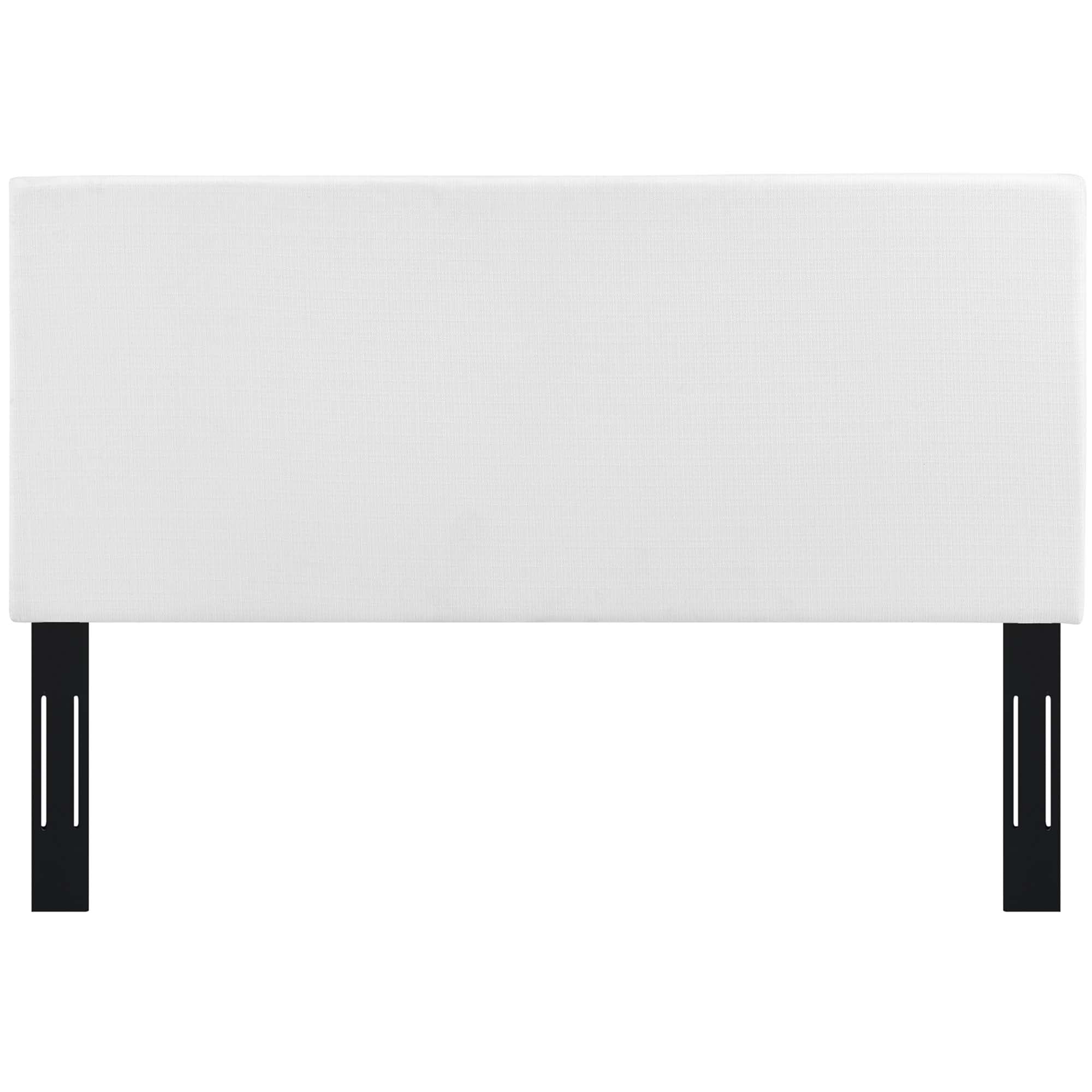 Taylor Upholstered Linen Fabric Full / Queen Headboard, White