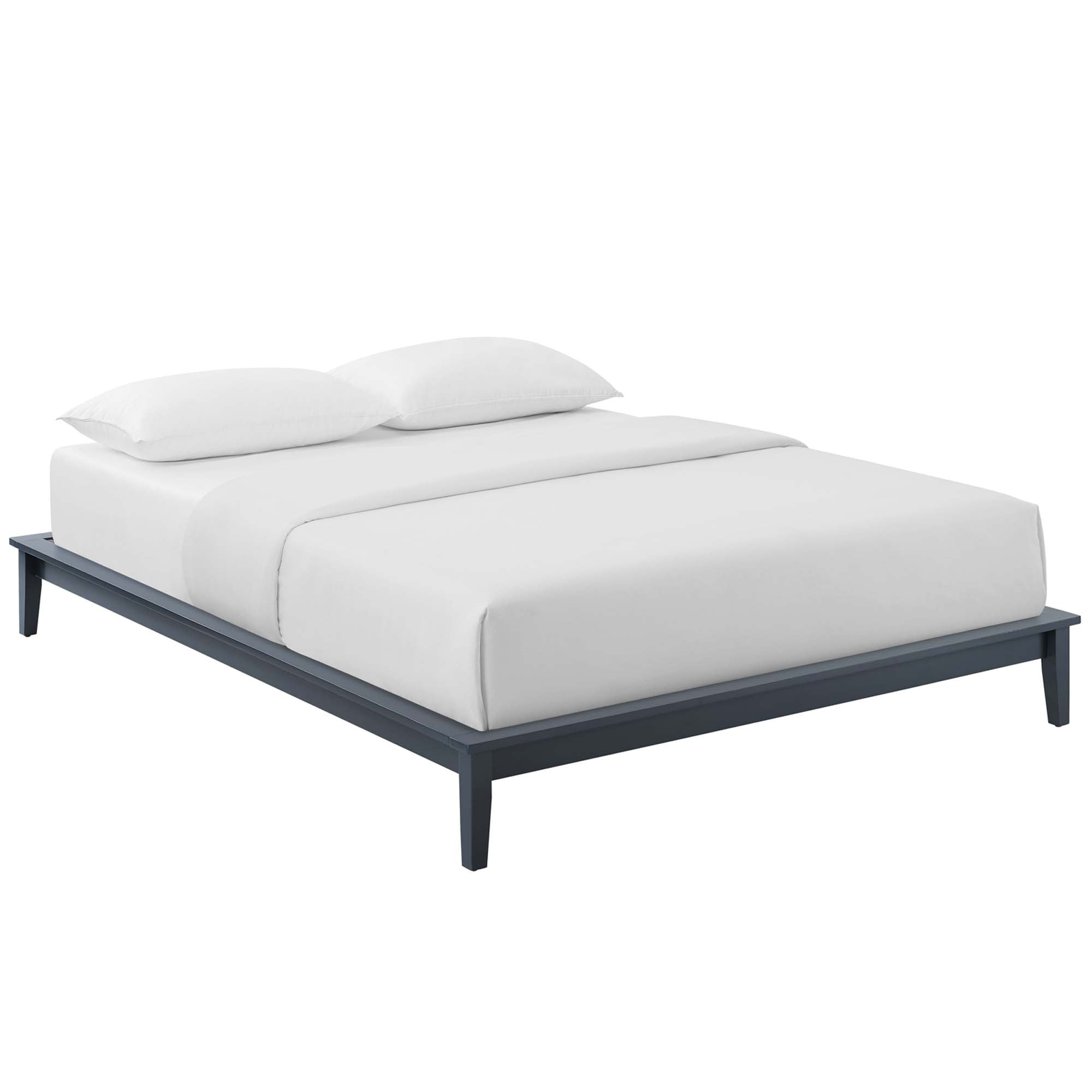 Marlyn King Wood Platform Bed Frame – No Box Spring Needed
