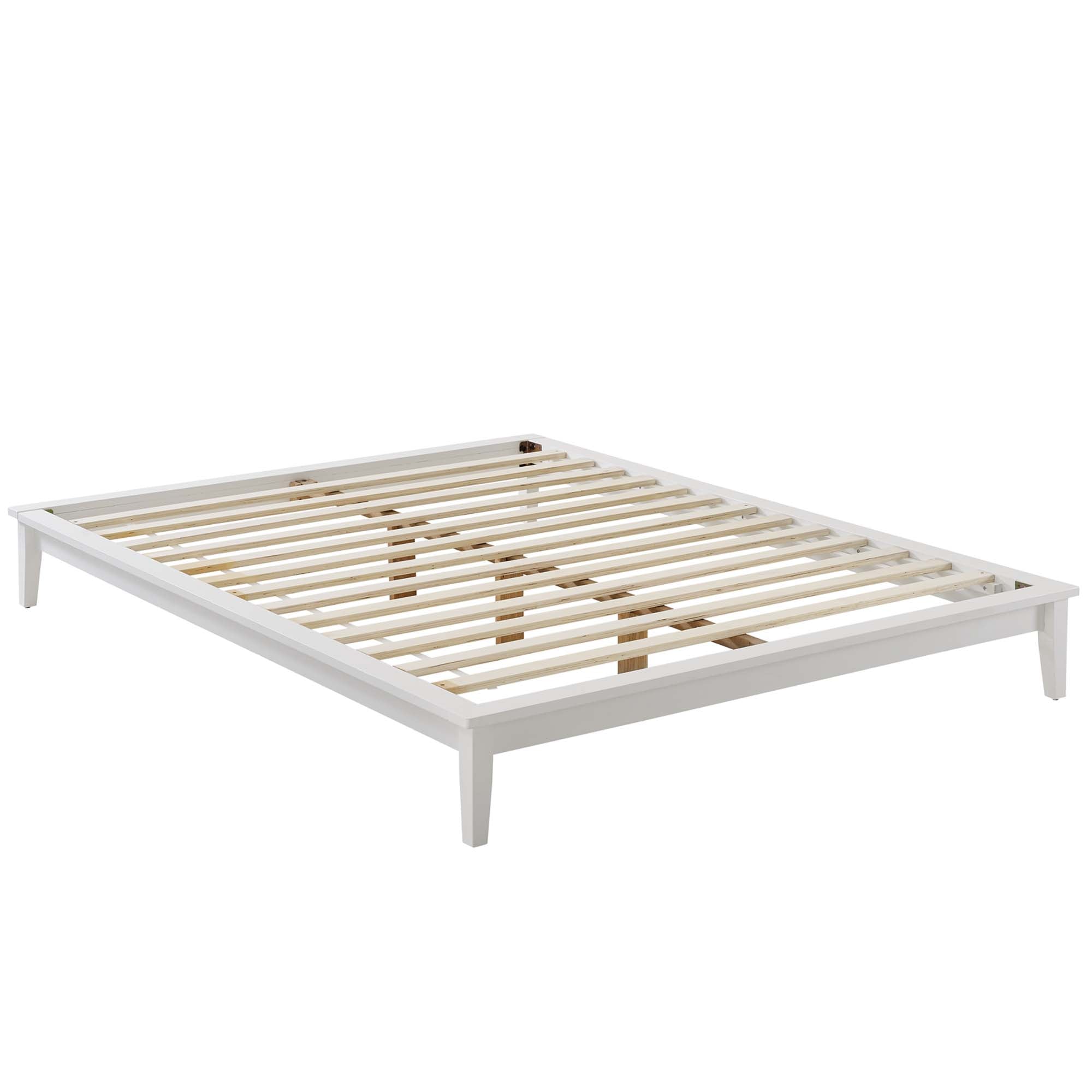 Marlyn King Wood Platform Bed Frame – No Box Spring Needed