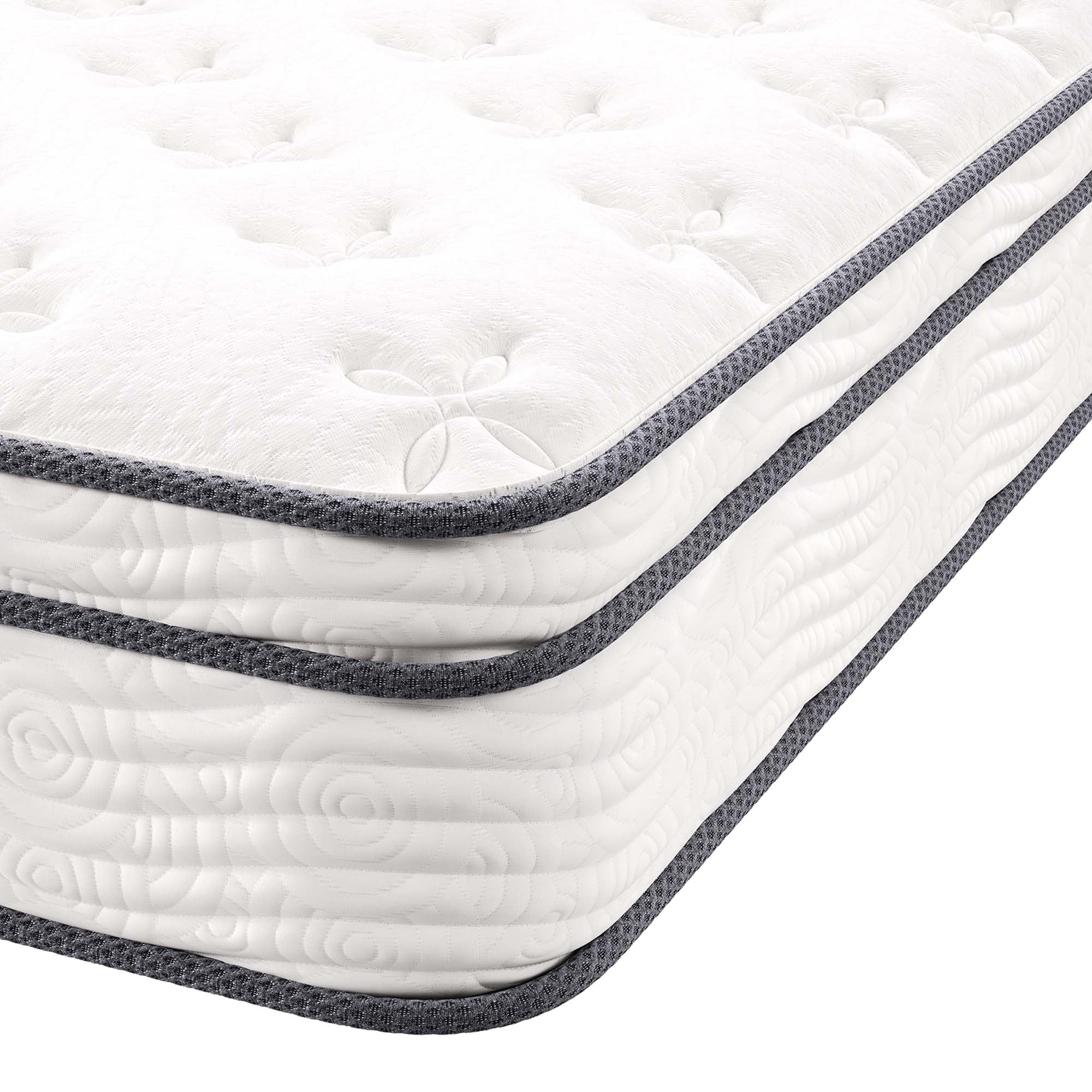 Jenna 10" Innerspring and Foam California King Mattress, White
