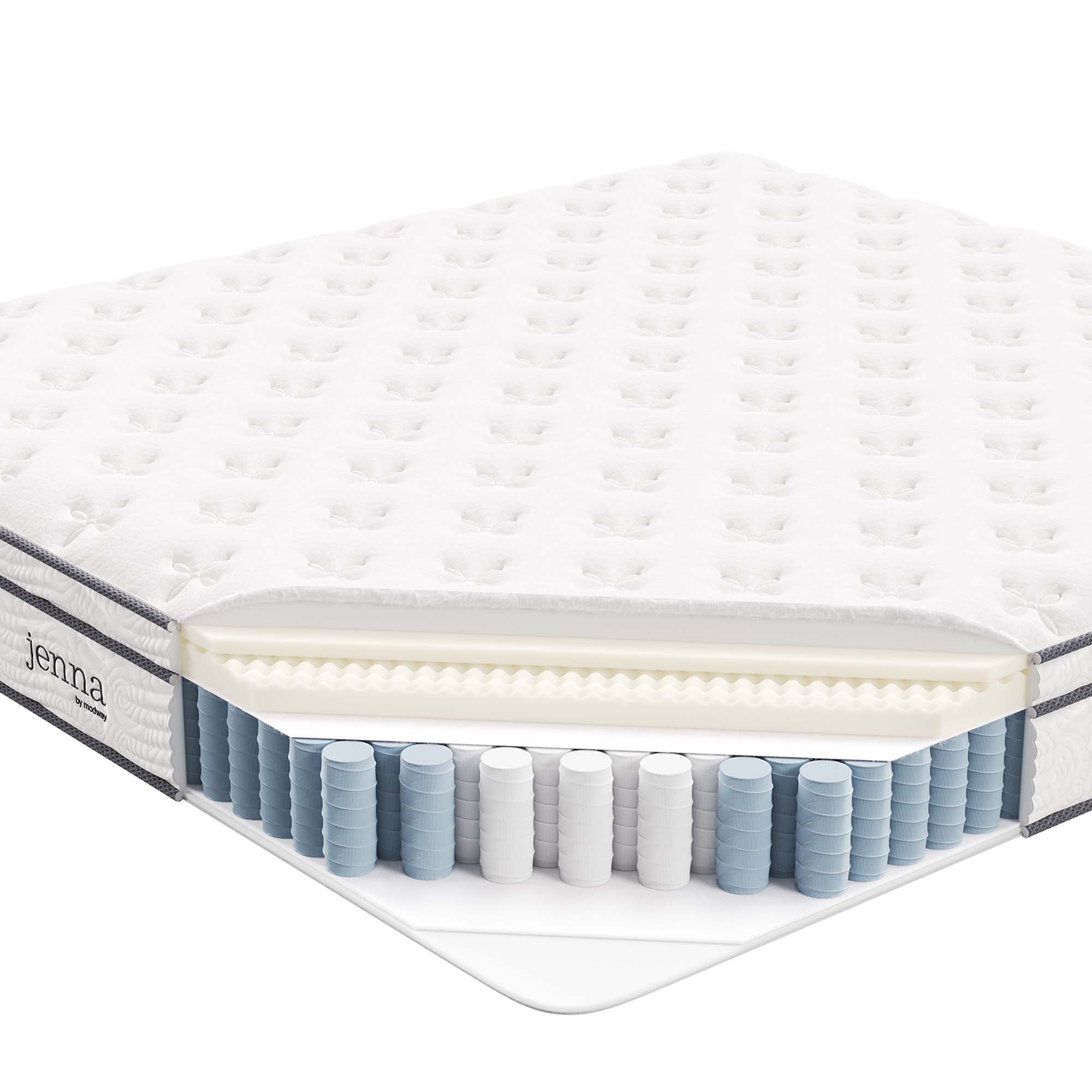 Jenna 10" Innerspring and Foam California King Mattress, White