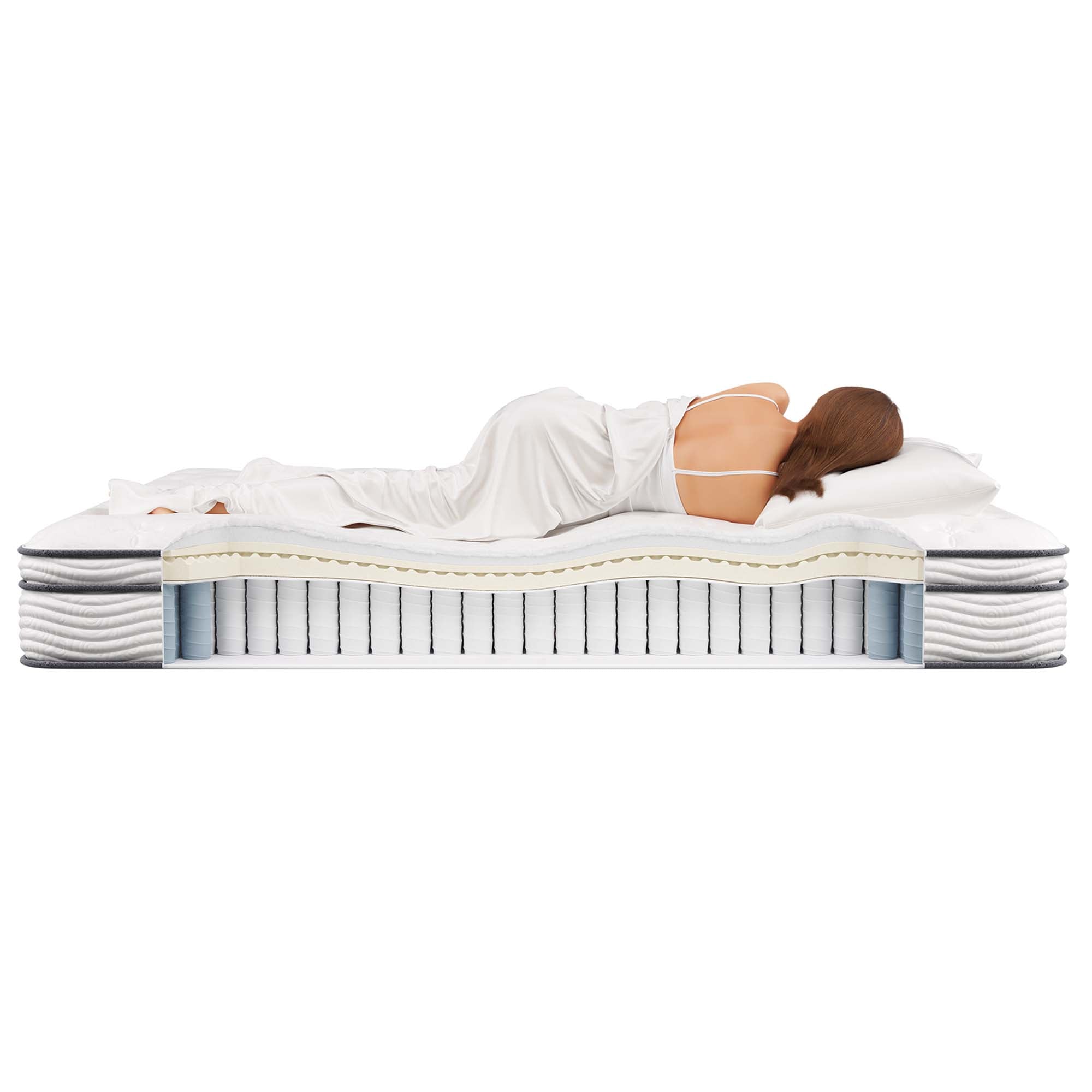 Jenna 10" Innerspring and Foam California King Mattress, White