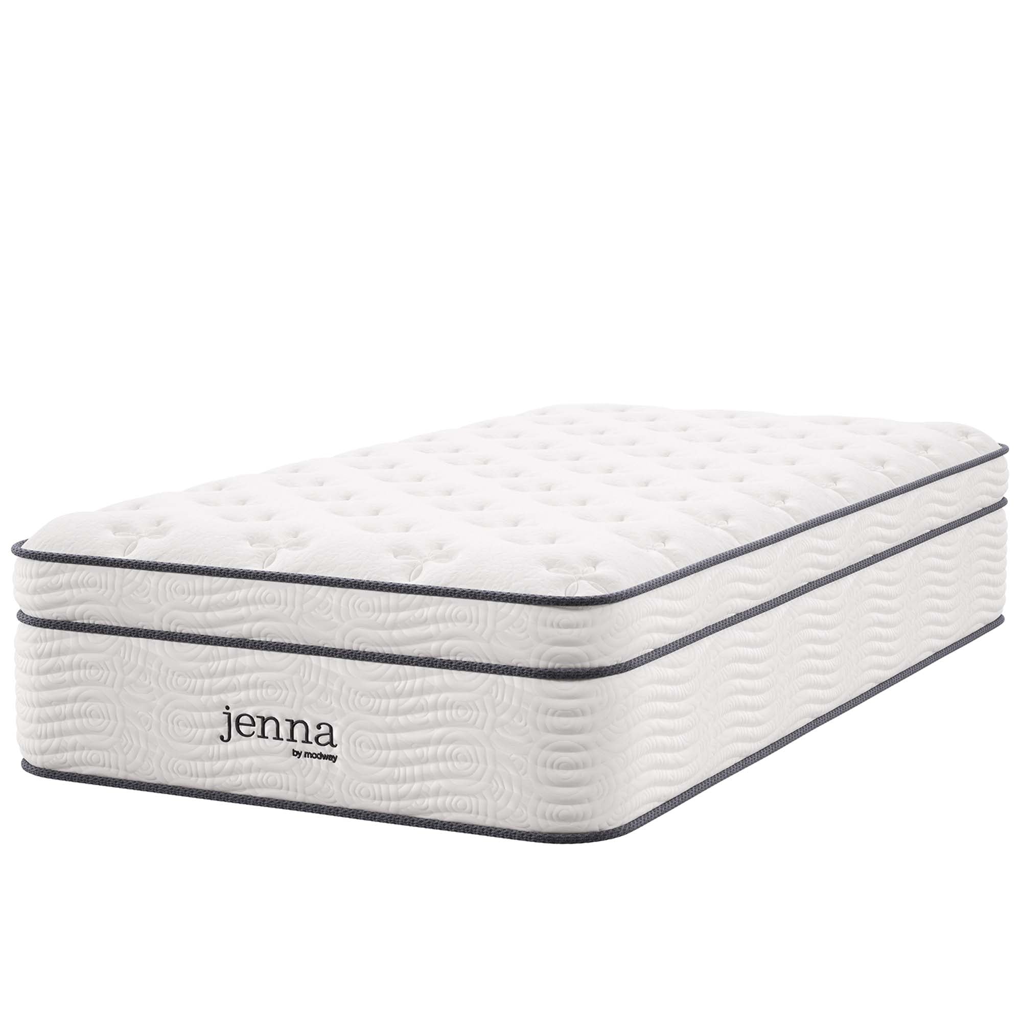 Jenna 14" Innerspring and Foam Twin Mattress, White