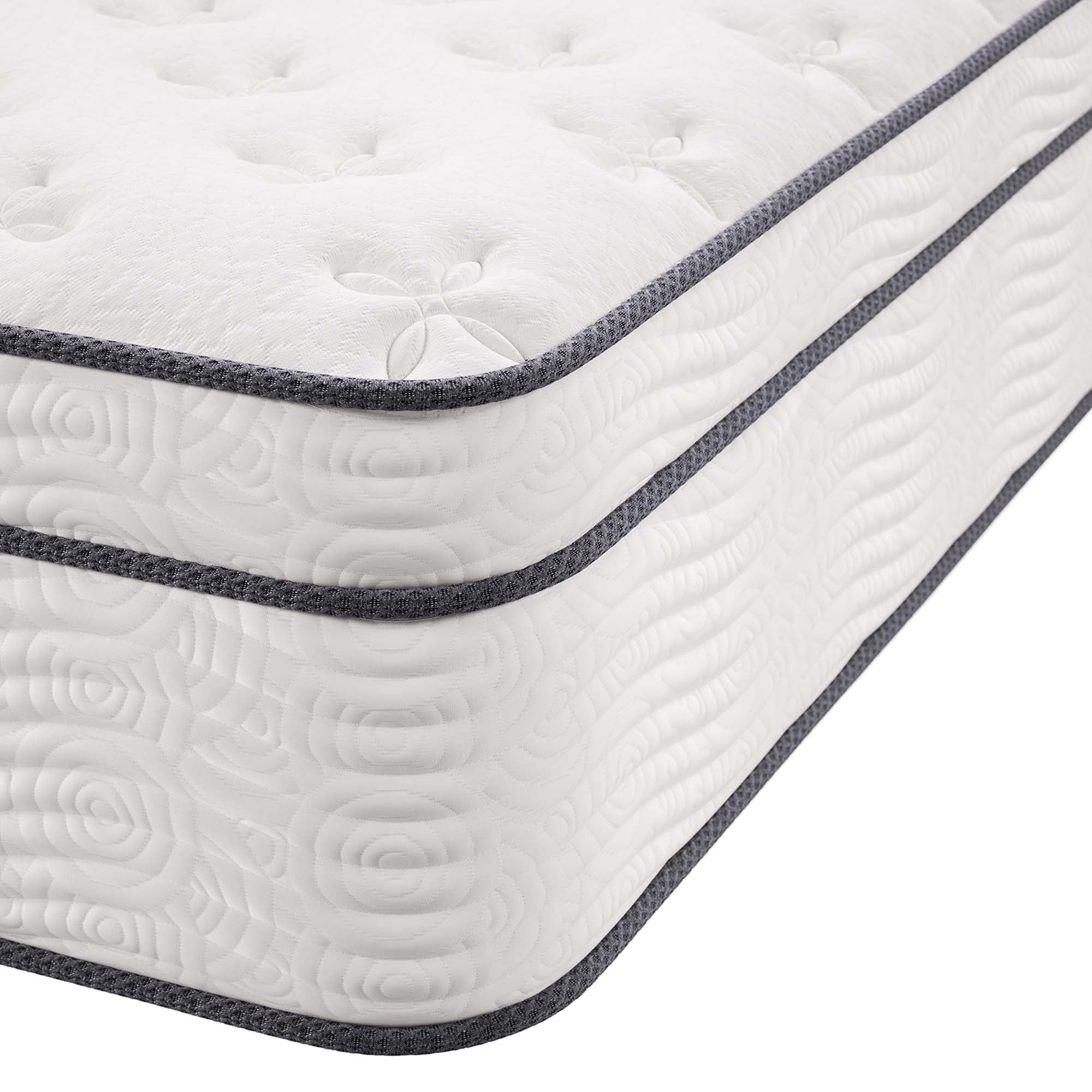 Jenna 14" Innerspring and Foam Twin Mattress, White