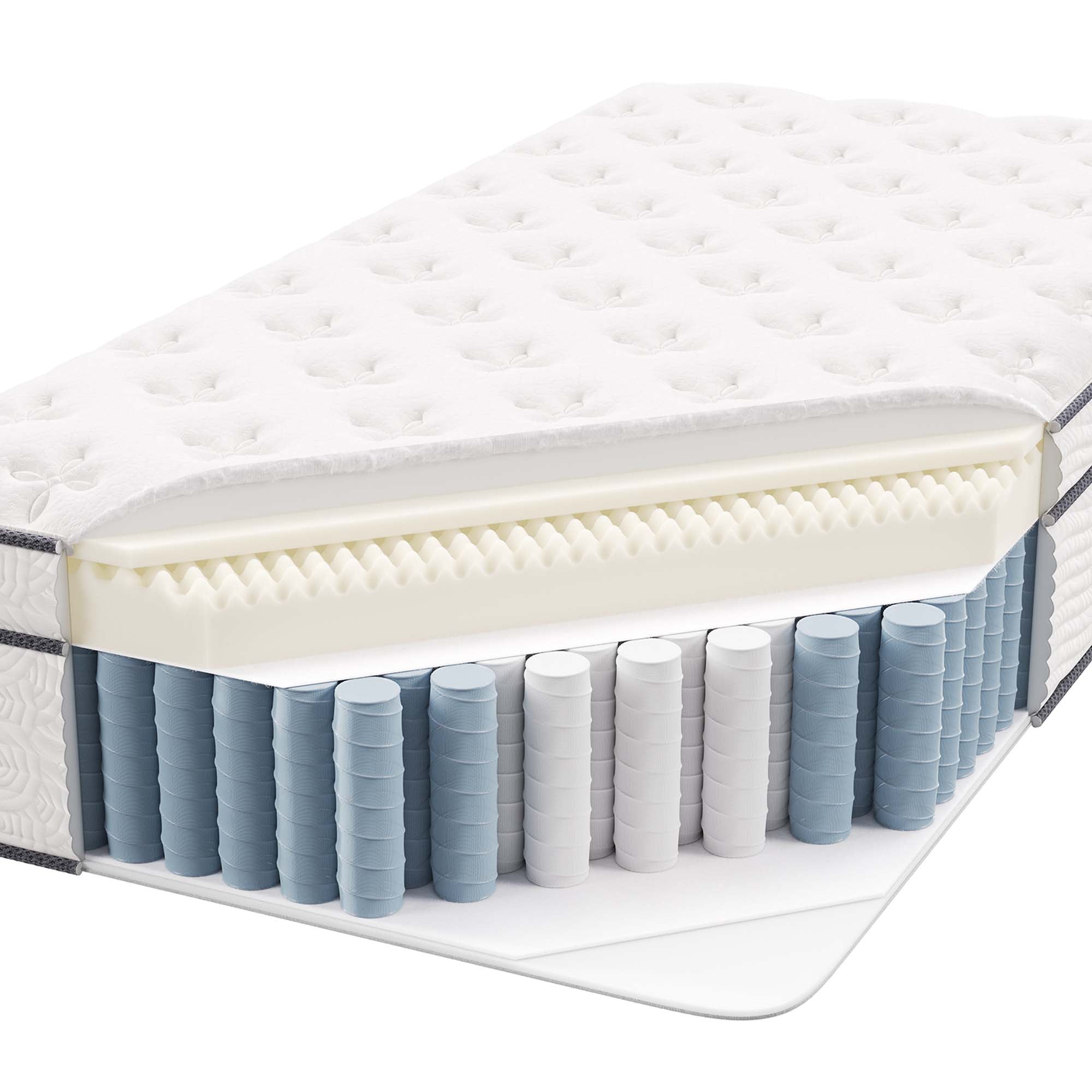 Jenna 14" Innerspring and Foam Twin Mattress, White