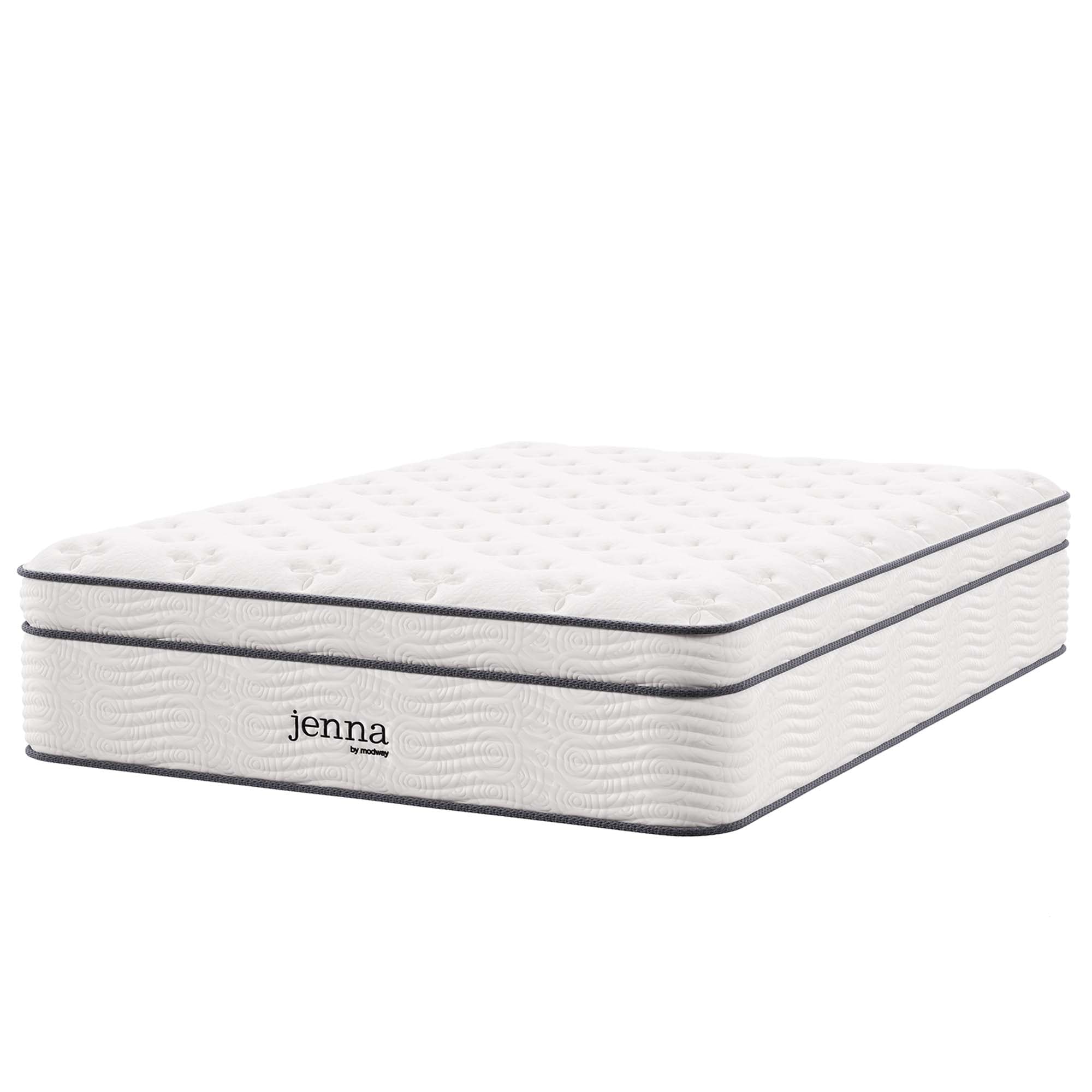 Jenna 14" Innerspring and Foam Full Mattress, White