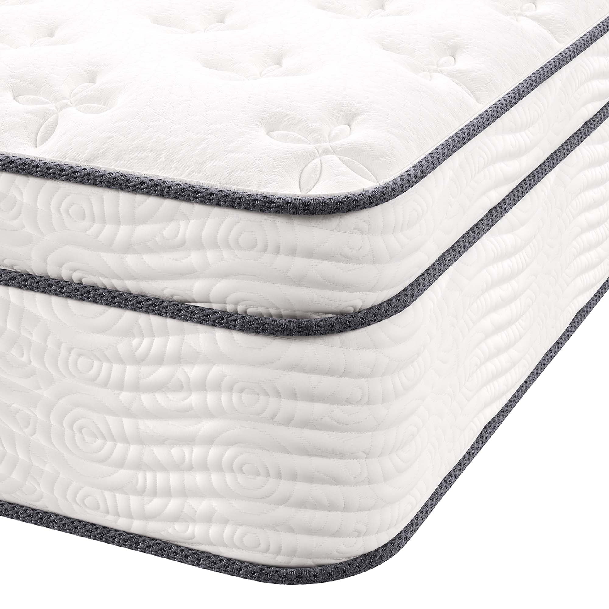 Jenna 14" Innerspring and Foam Full Mattress, White