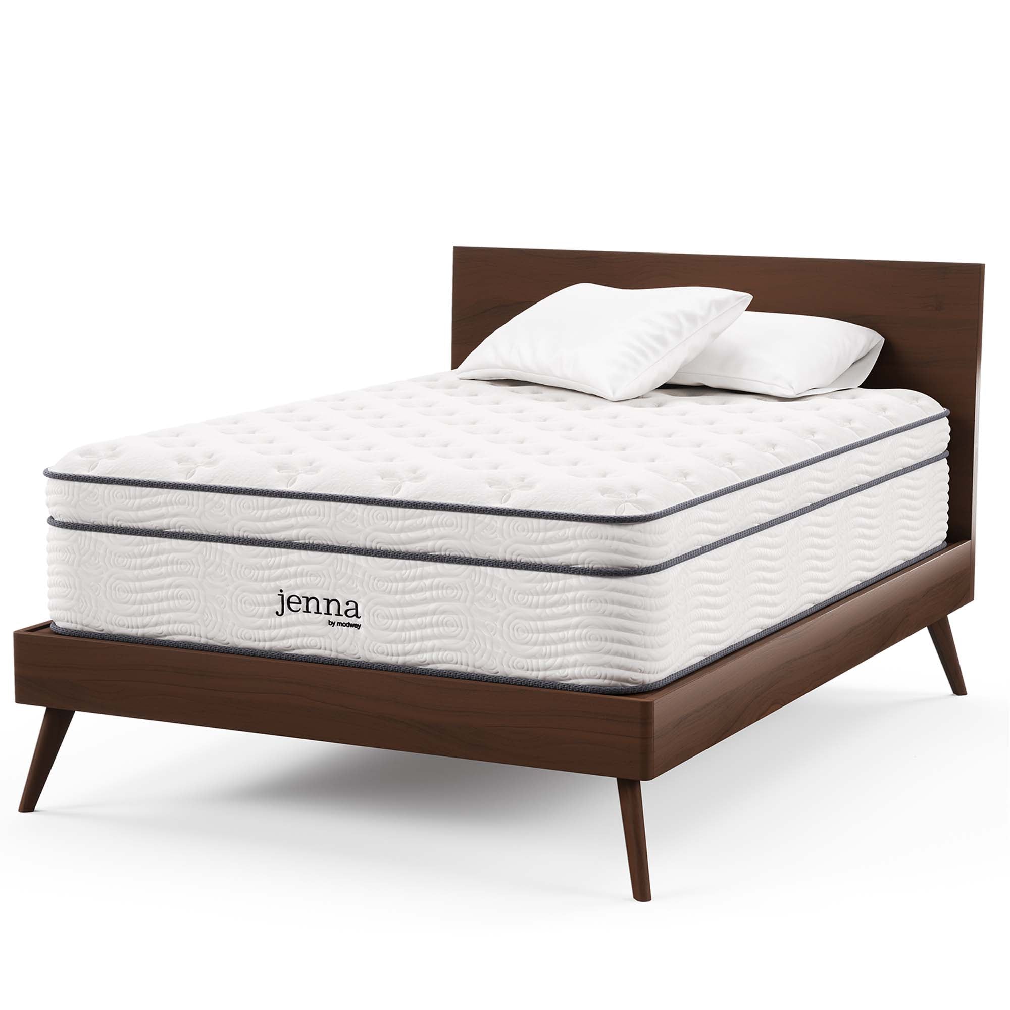 Jenna 14" Innerspring and Foam Full Mattress, White